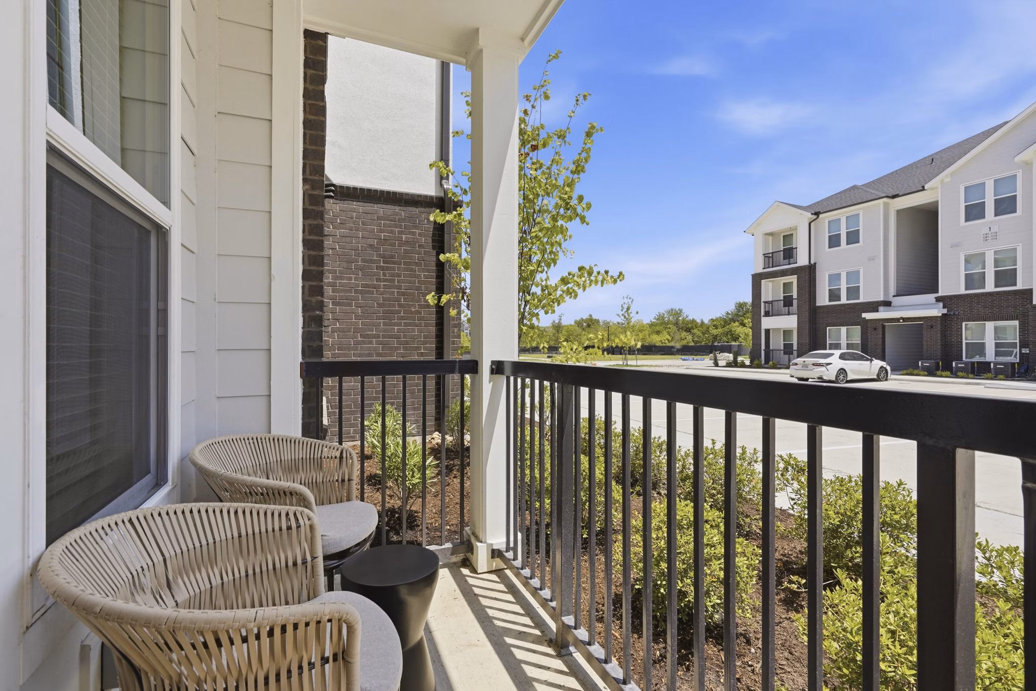 Patio at Domain Benbrook Apartments