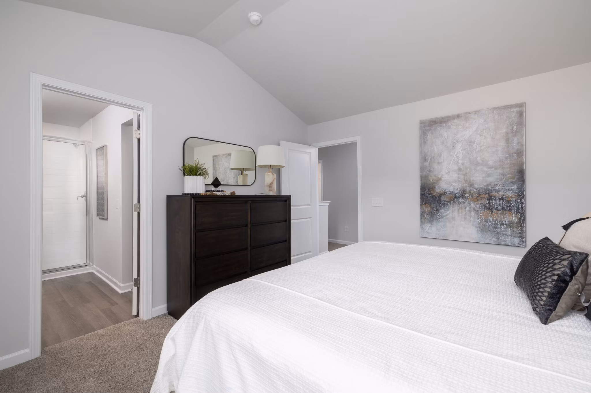 Bedroom at Spire at Wendell Apartments