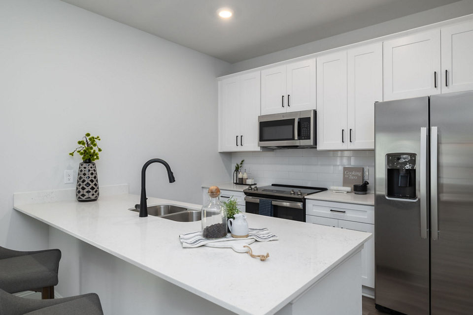 Kitchen at Spire at Wendell Apartments