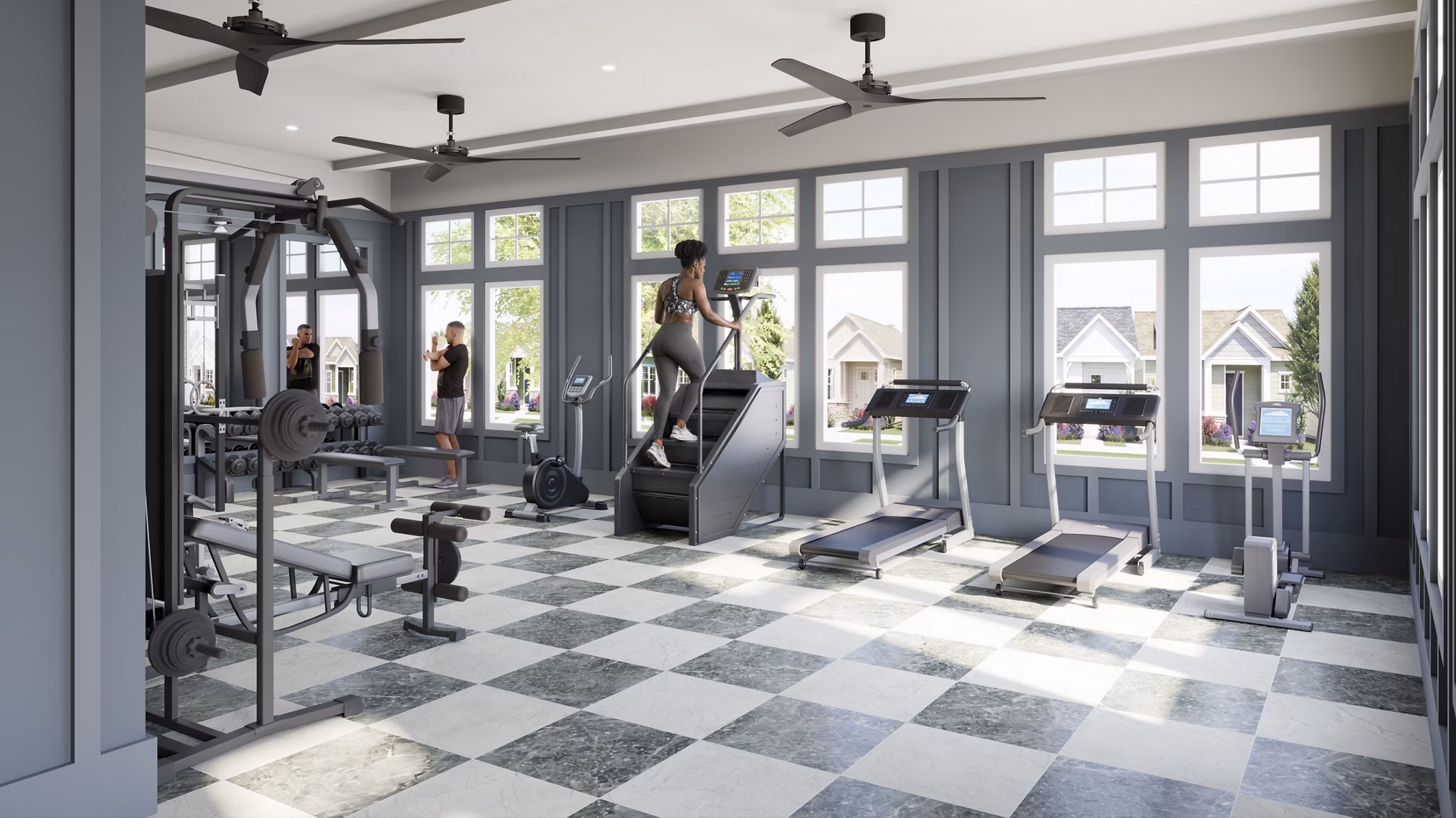 fitness center at Yardly Kelly Lane Apartments 
