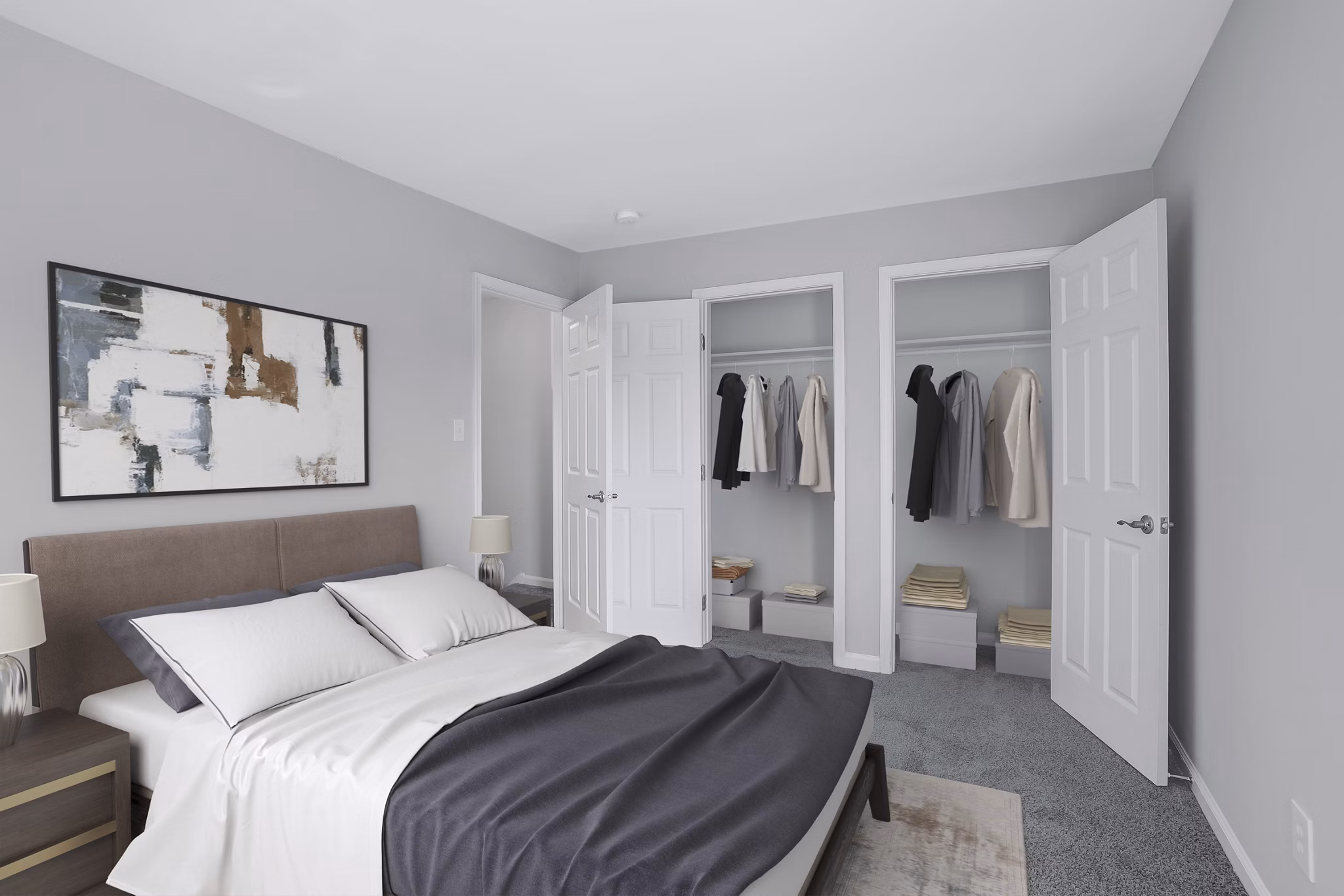 bedroom at Lakeview Apartments and Townhomes Apartments