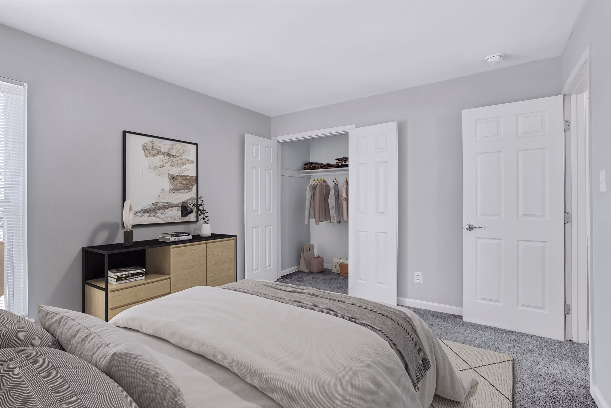 bedroom at Lakeview Apartments and Townhomes Apartments