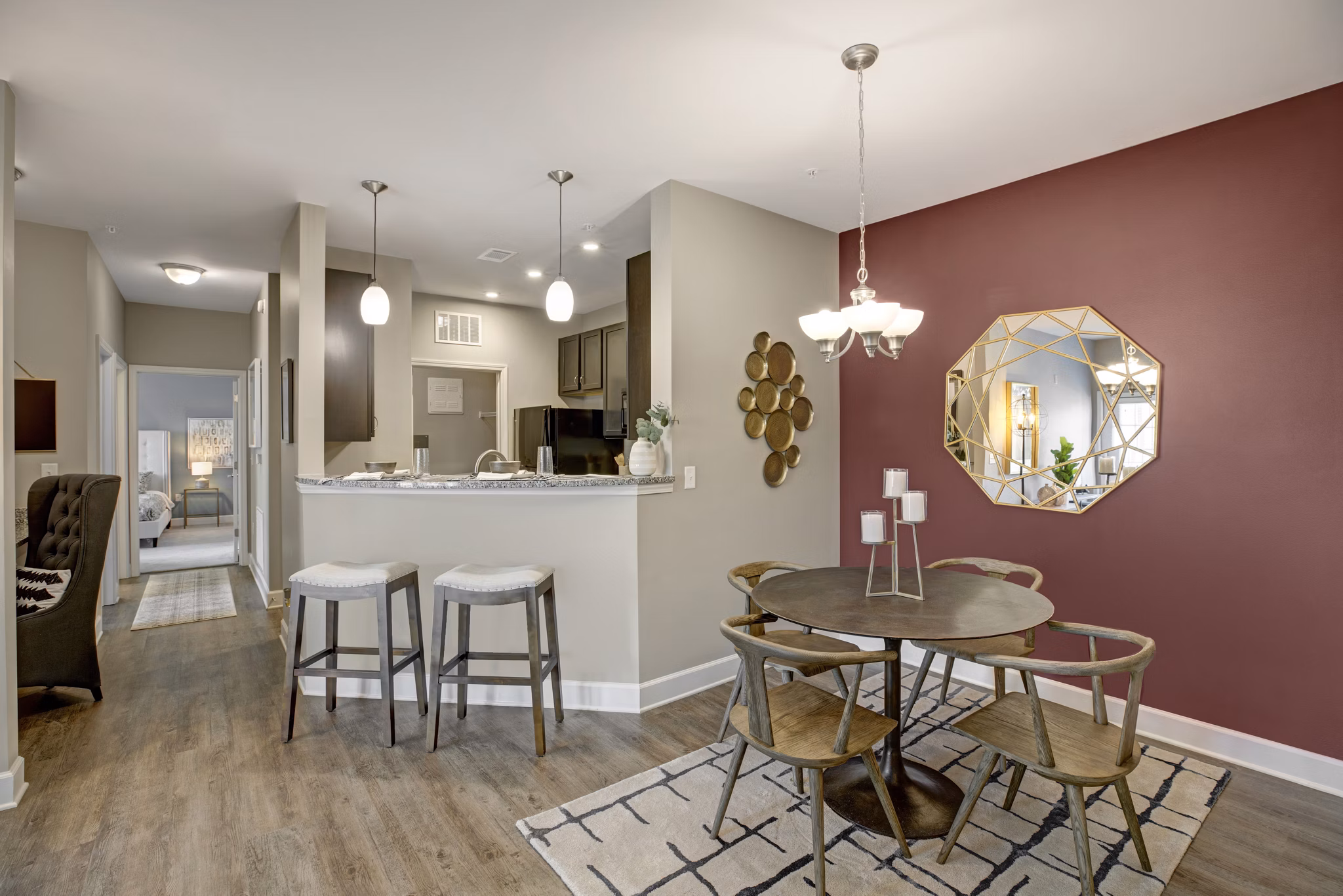Dining Room at Ascent at Mallard Creek Apartments