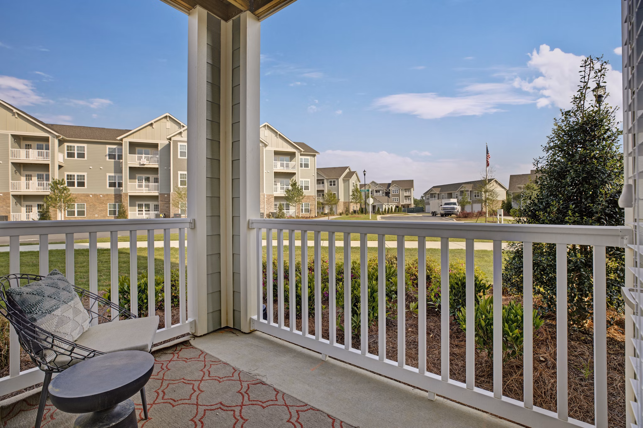Patio at Ascent at Mallard Creek Apartments