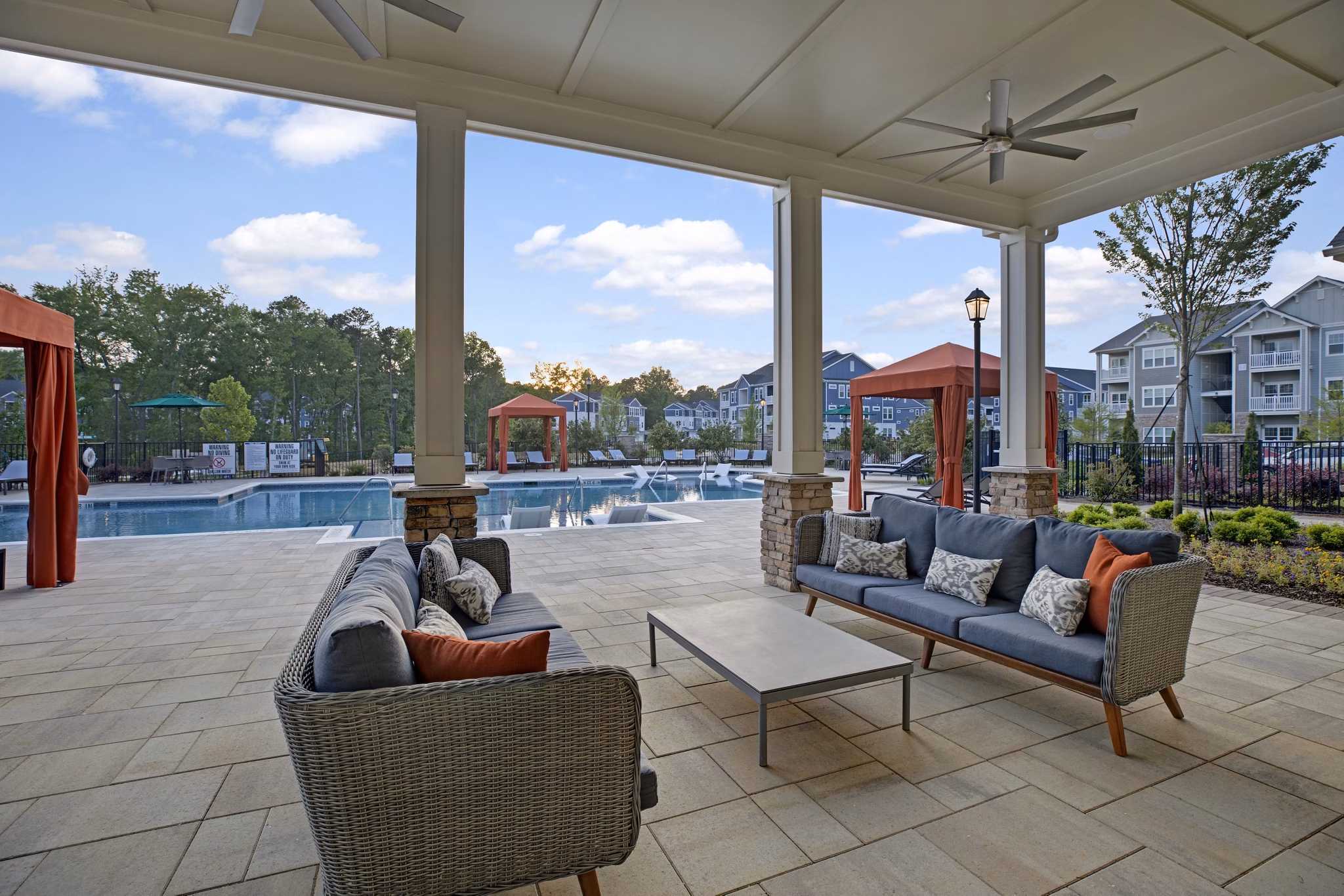 Patio at Ascent at Mallard Creek Apartments