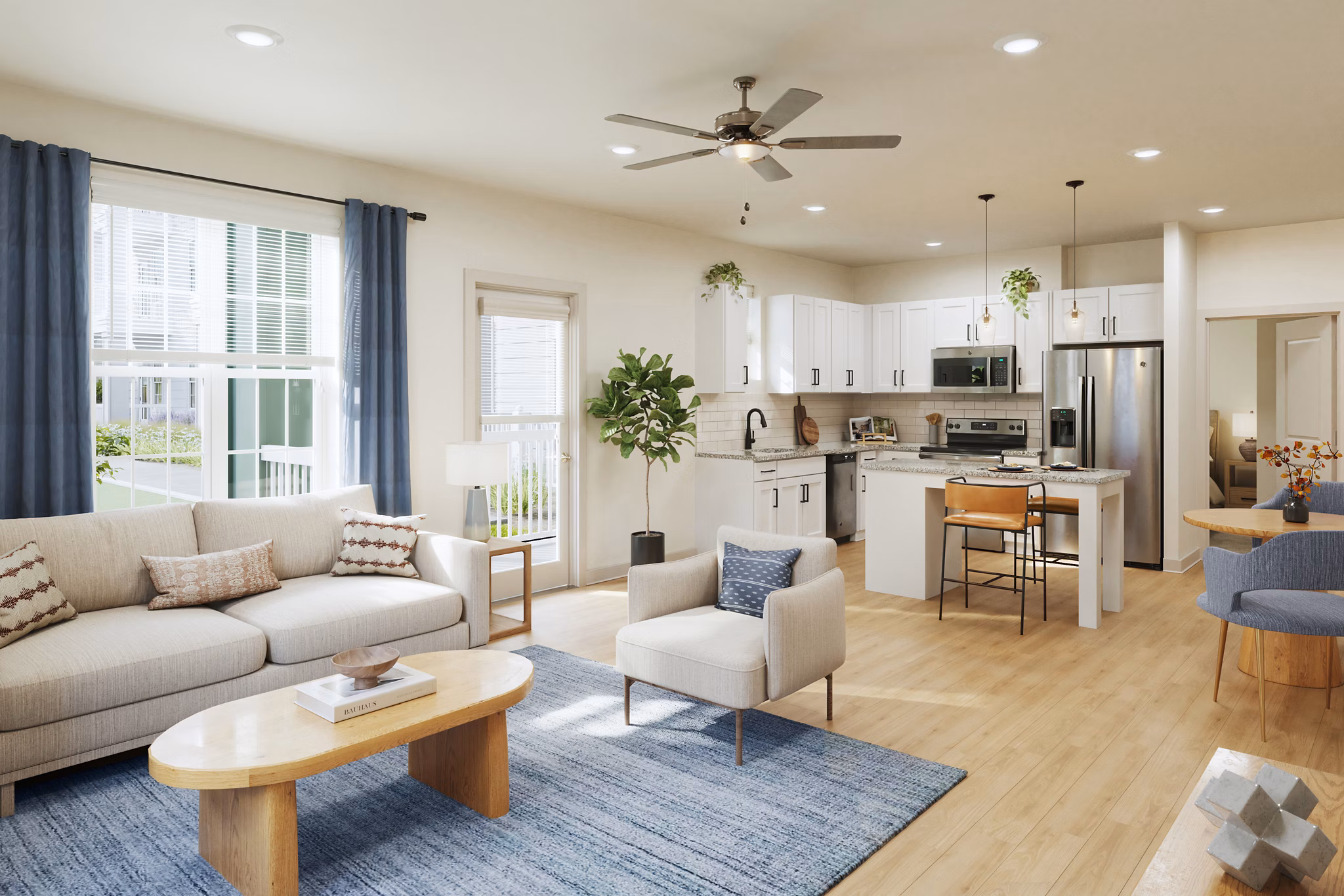 Living Room at Album Dorchester Apartments