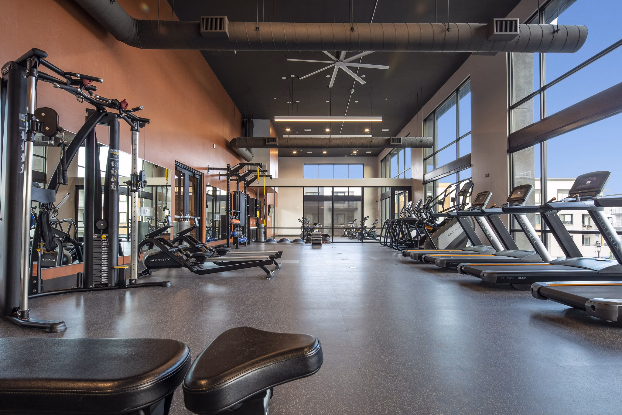Fitness Center at Anton Menlo Apartments