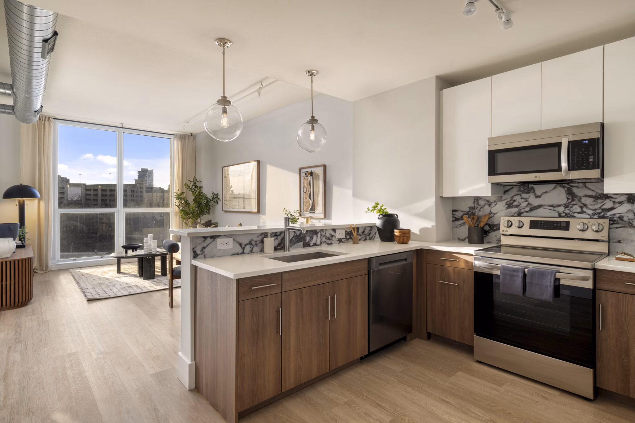 kitchen at Hudson House West Apartments