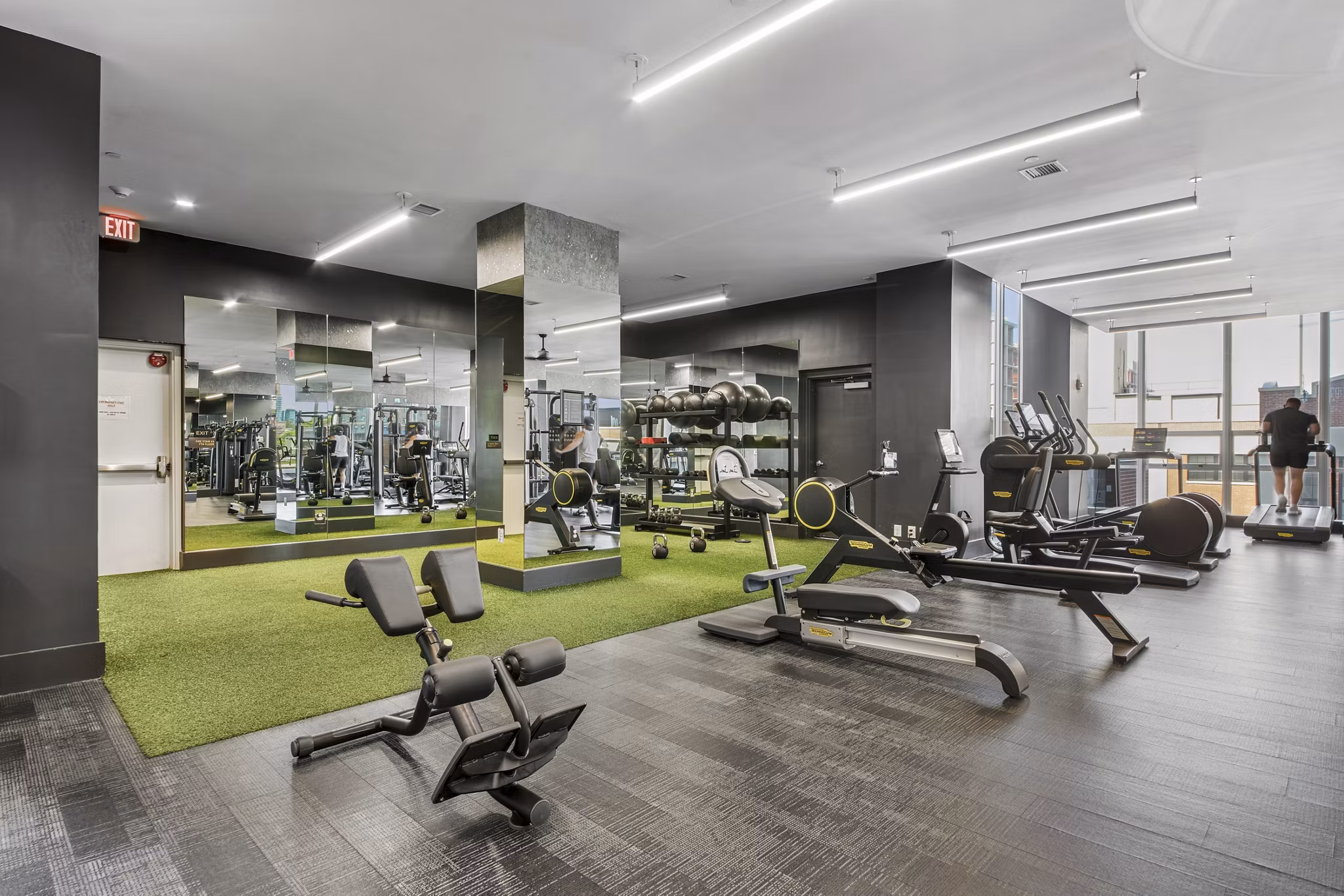 fitness center at Radio Lofts Apartments 
