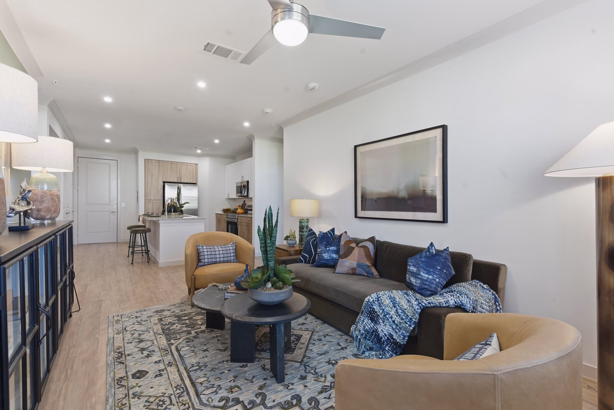 living room at The Breckyn Apartments 