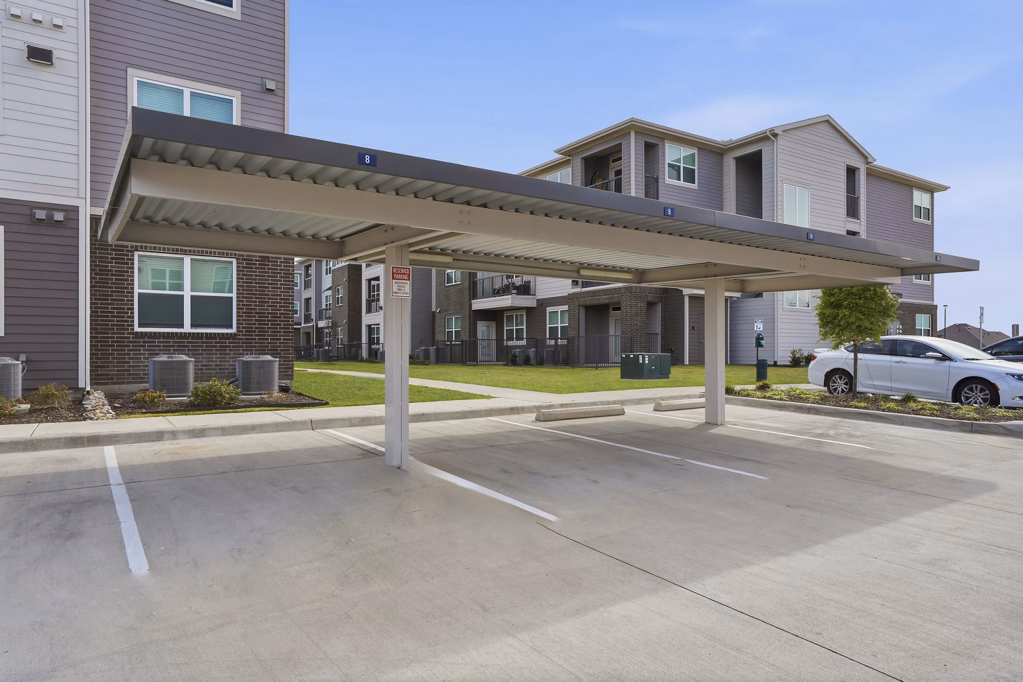 covered parking at The Breckyn Apartments 