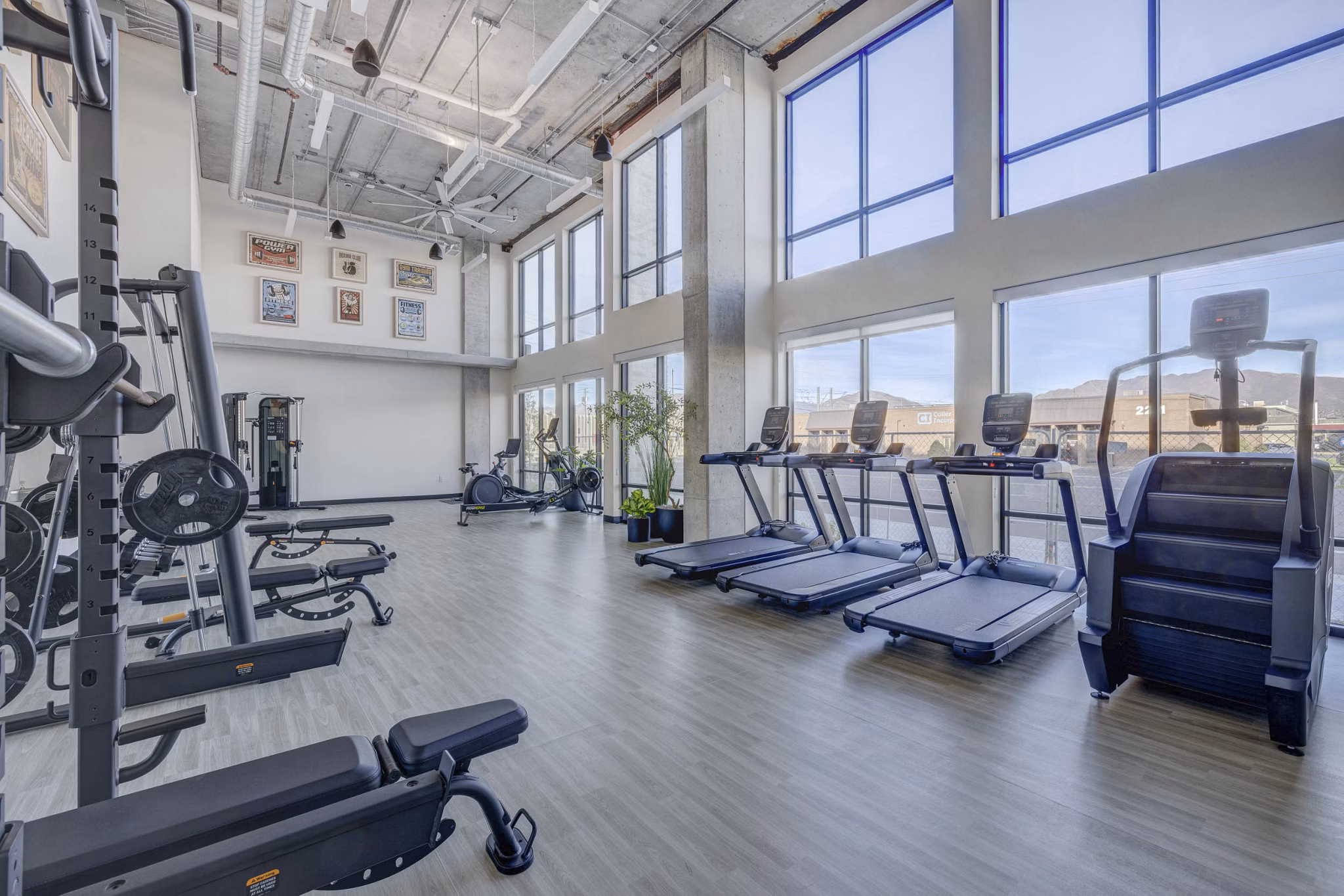 fitness center at 330 Belhaven Apartments 