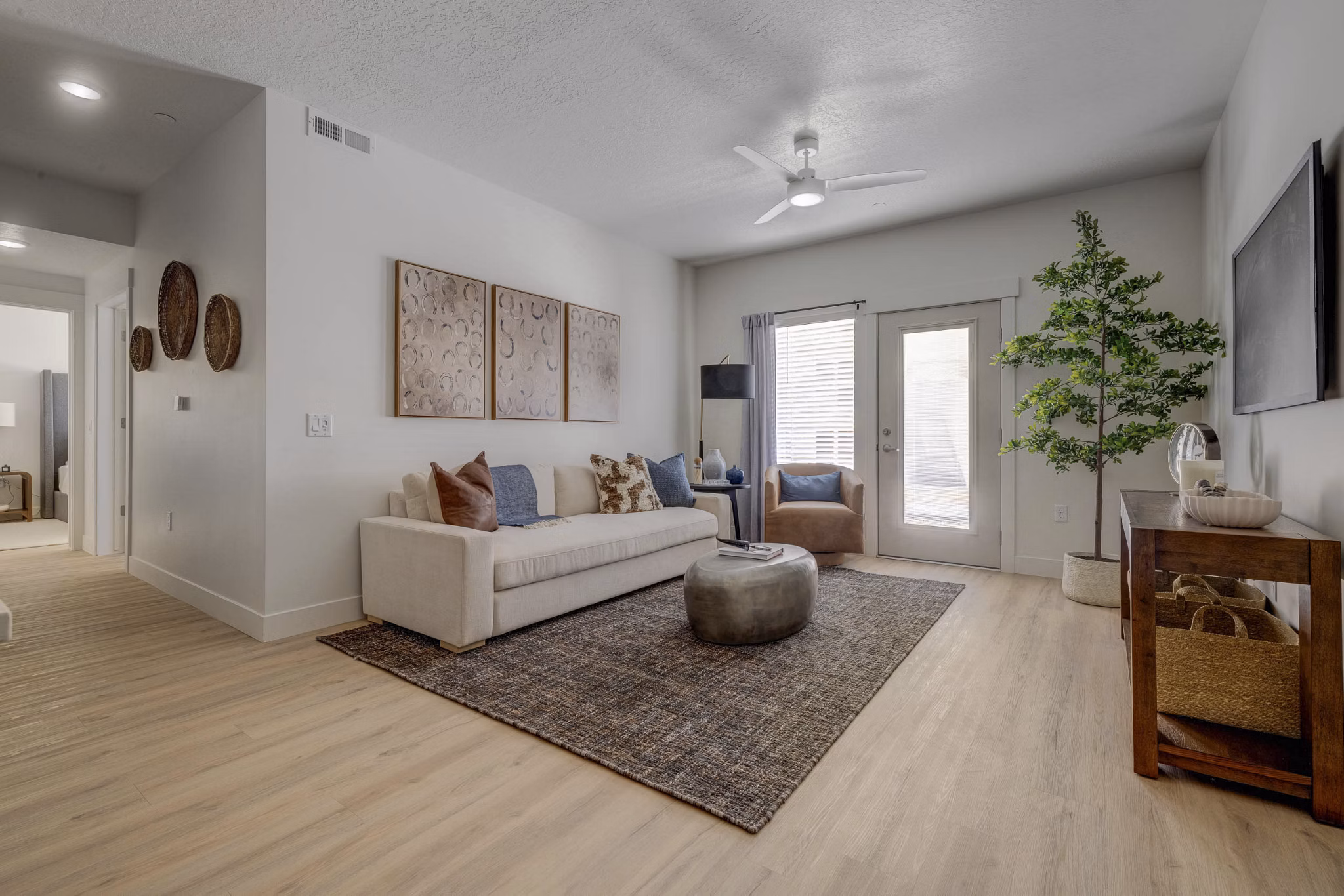 Living Room at The Everly Apartments