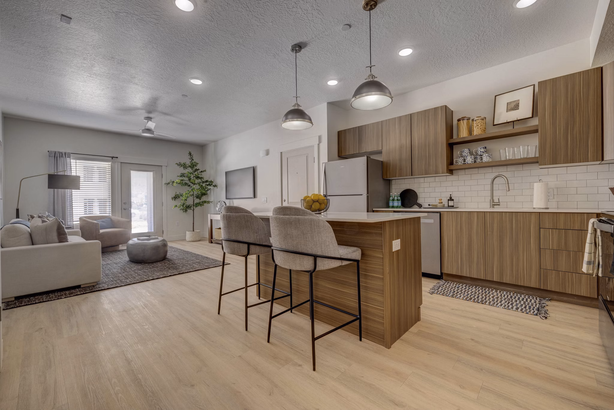 Living Room at The Everly Apartments