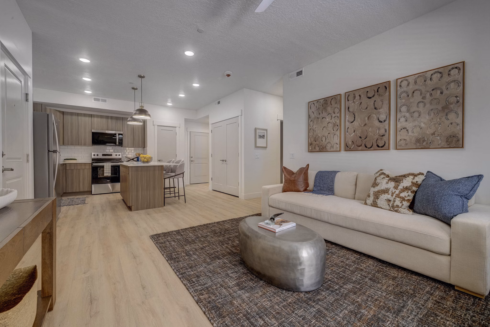 Living Room at The Everly Apartments