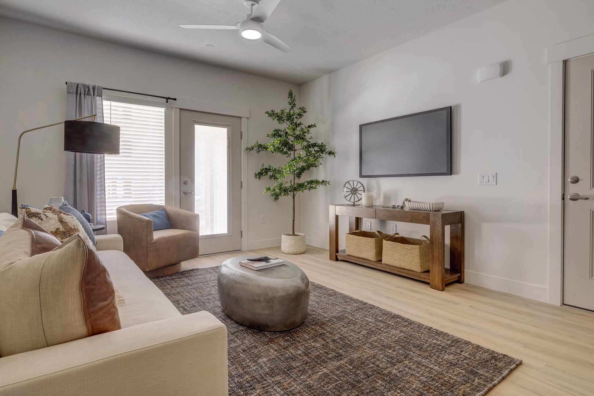 Living Room at The Everly Apartments