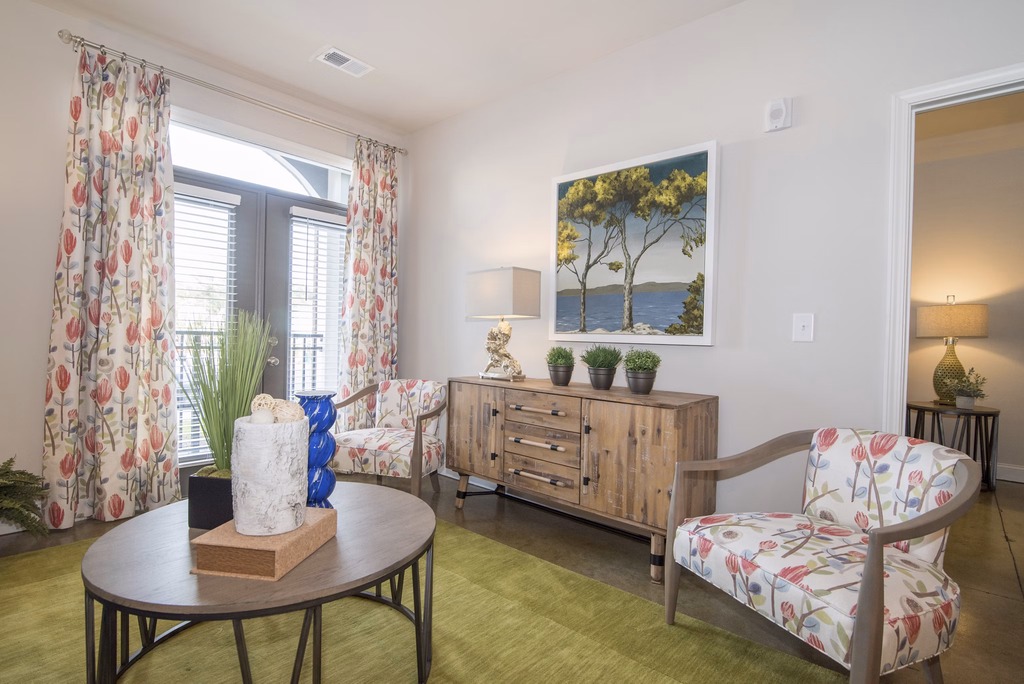 living room at SeaPath on 67th Apartments