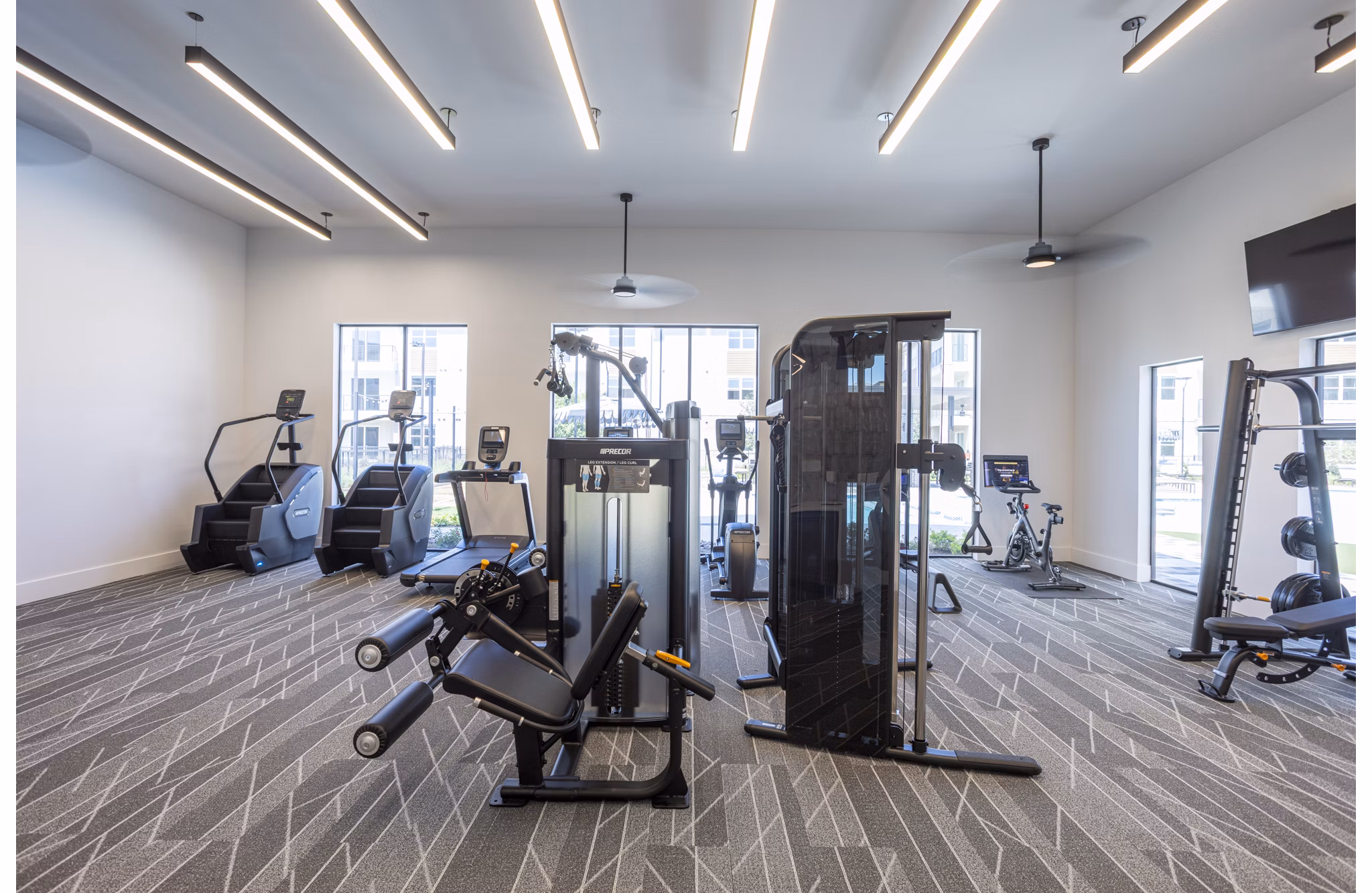fitness center at Broadstone Creekside Apartments