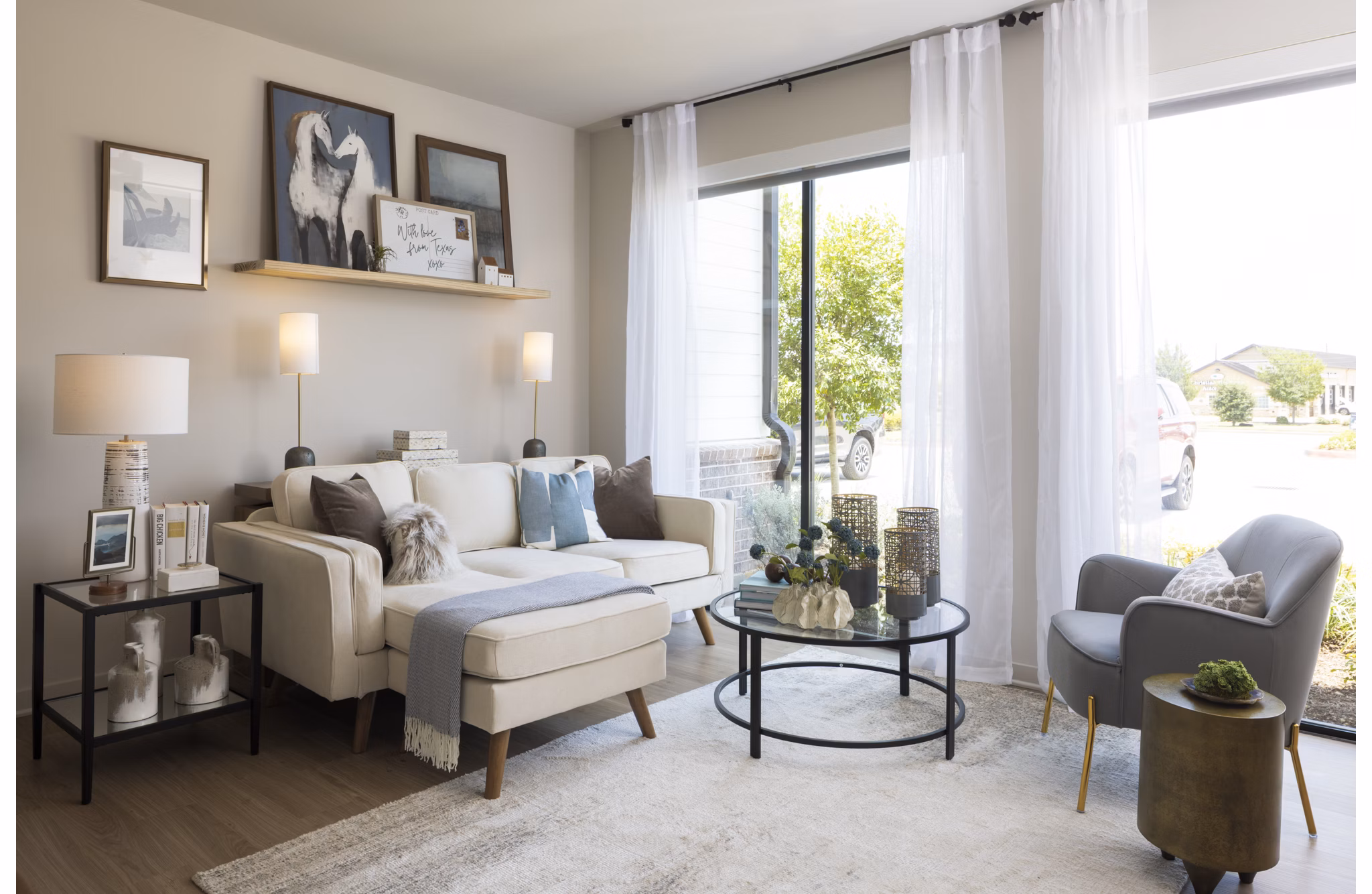 living room at Broadstone Creekside Apartments