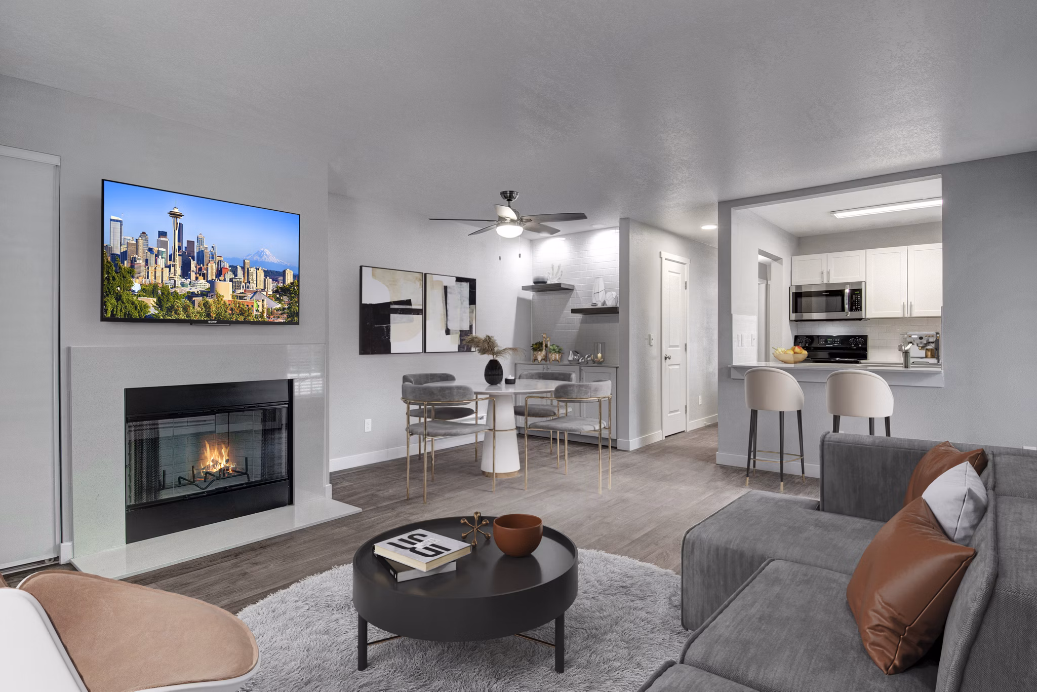 Living Room at Arbor Creek Apartments
