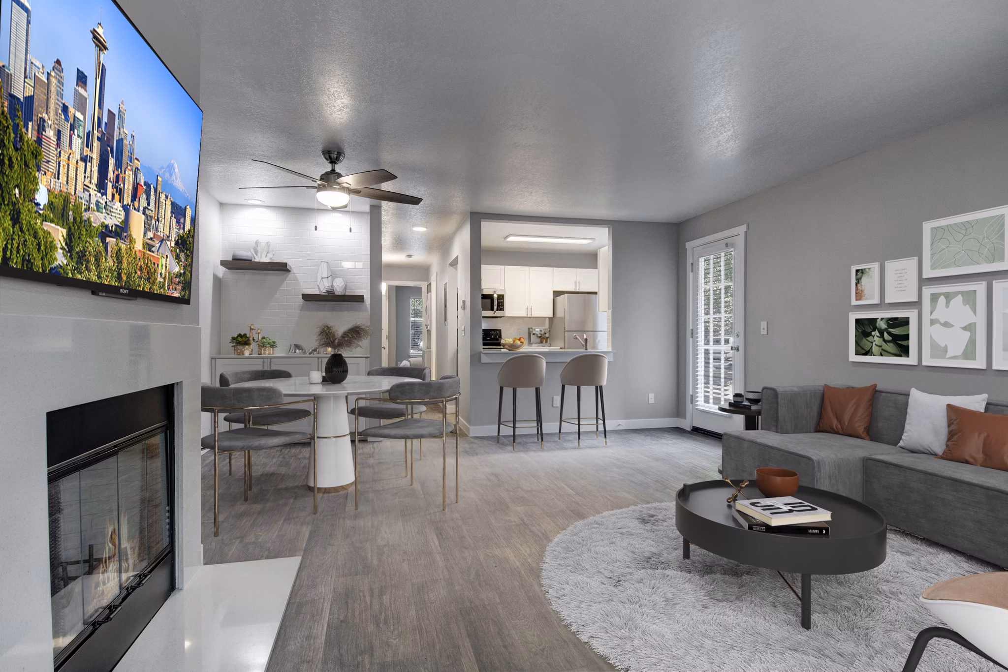 Living Room at Arbor Creek Apartments