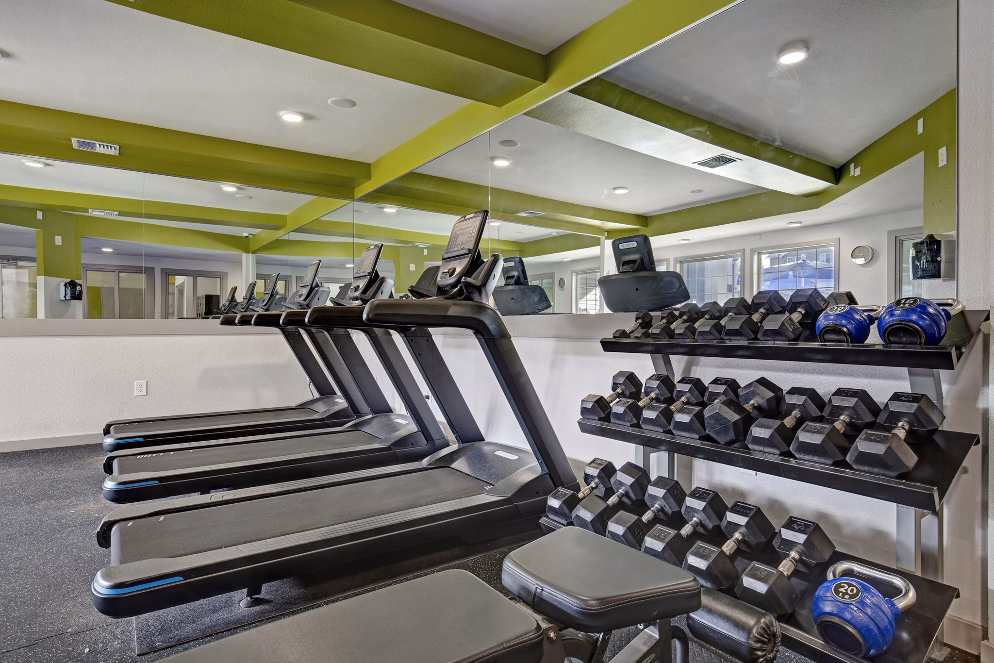 fitness center at Beaumont Grand Apartment Homes Apartments 