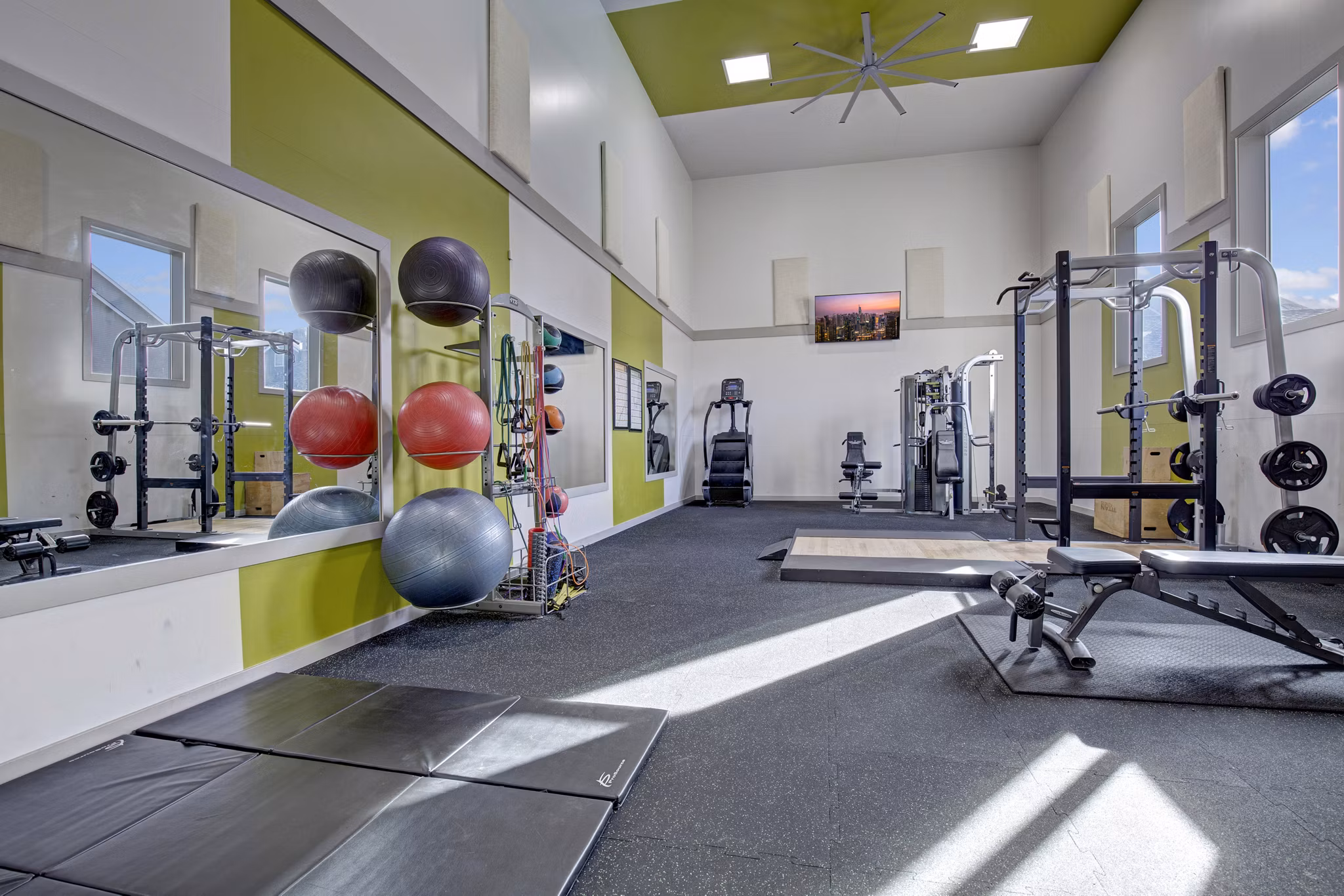 fitness center at Beaumont Grand Apartment Homes Apartments 