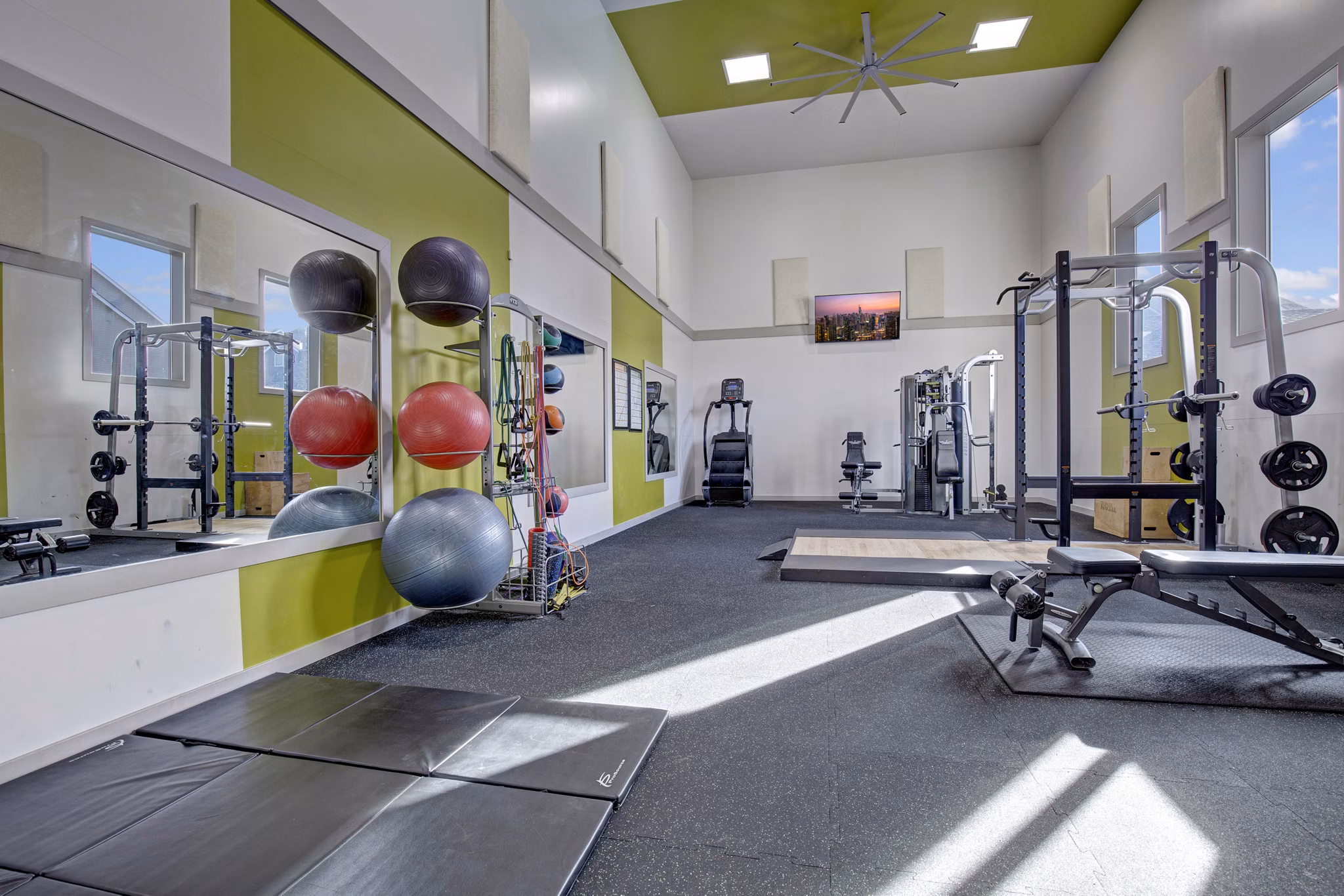 fitness center at Beaumont Grand Apartment Homes Apartments 