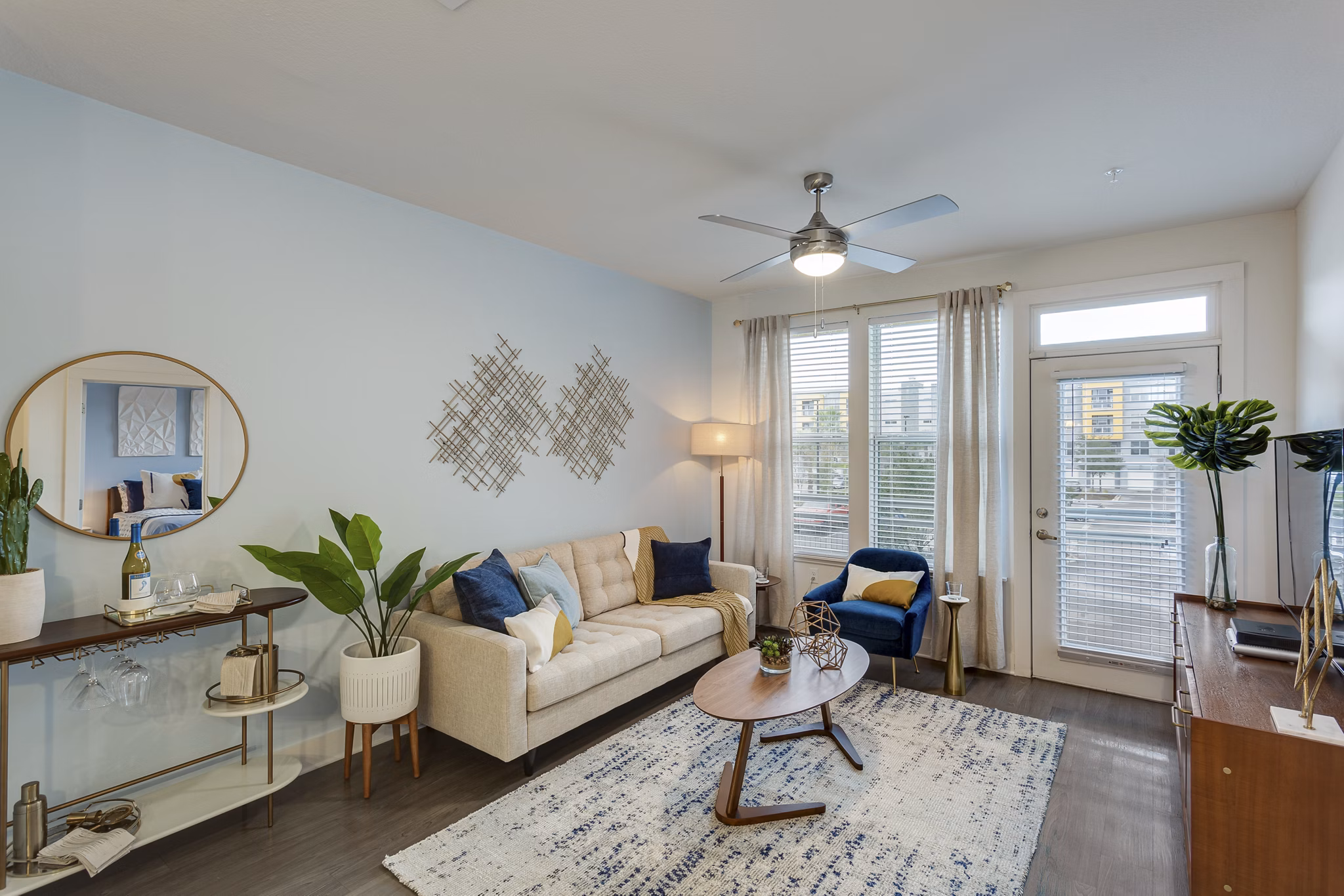 living room at Brooklyn Riverside Apartments