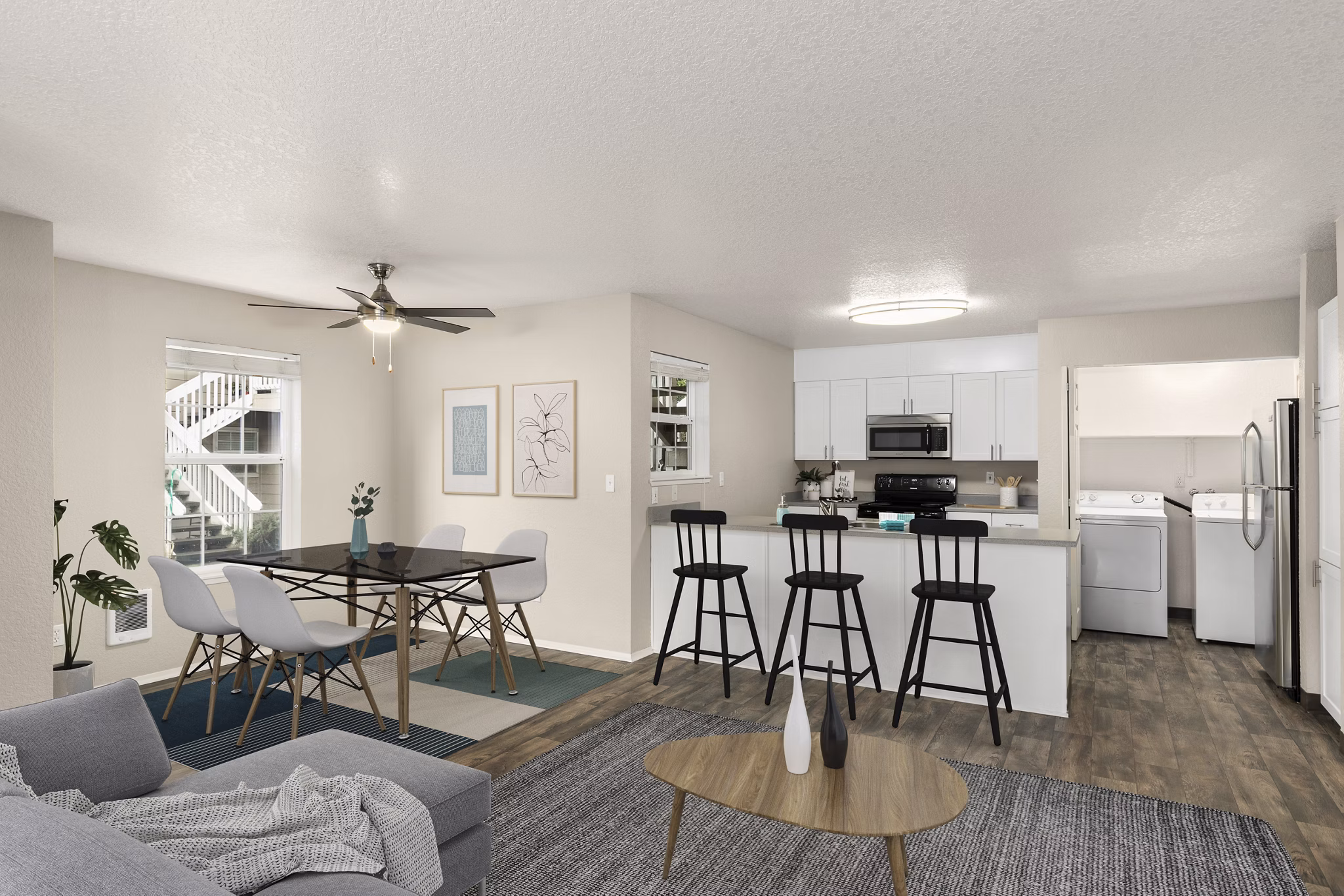 Living Room at Carriage Park Apartments