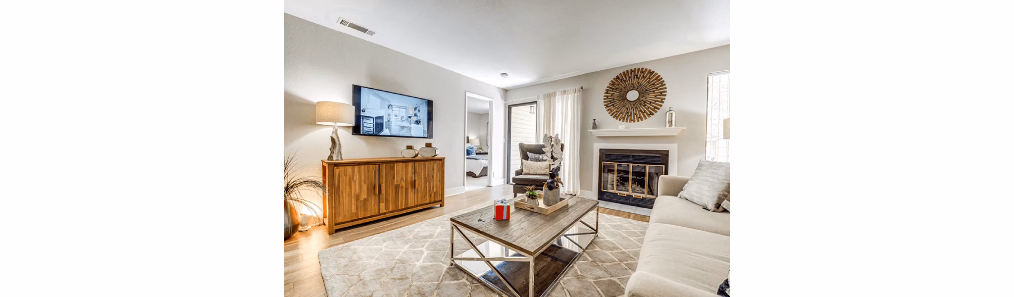 living room at Kirker Creek Apartments