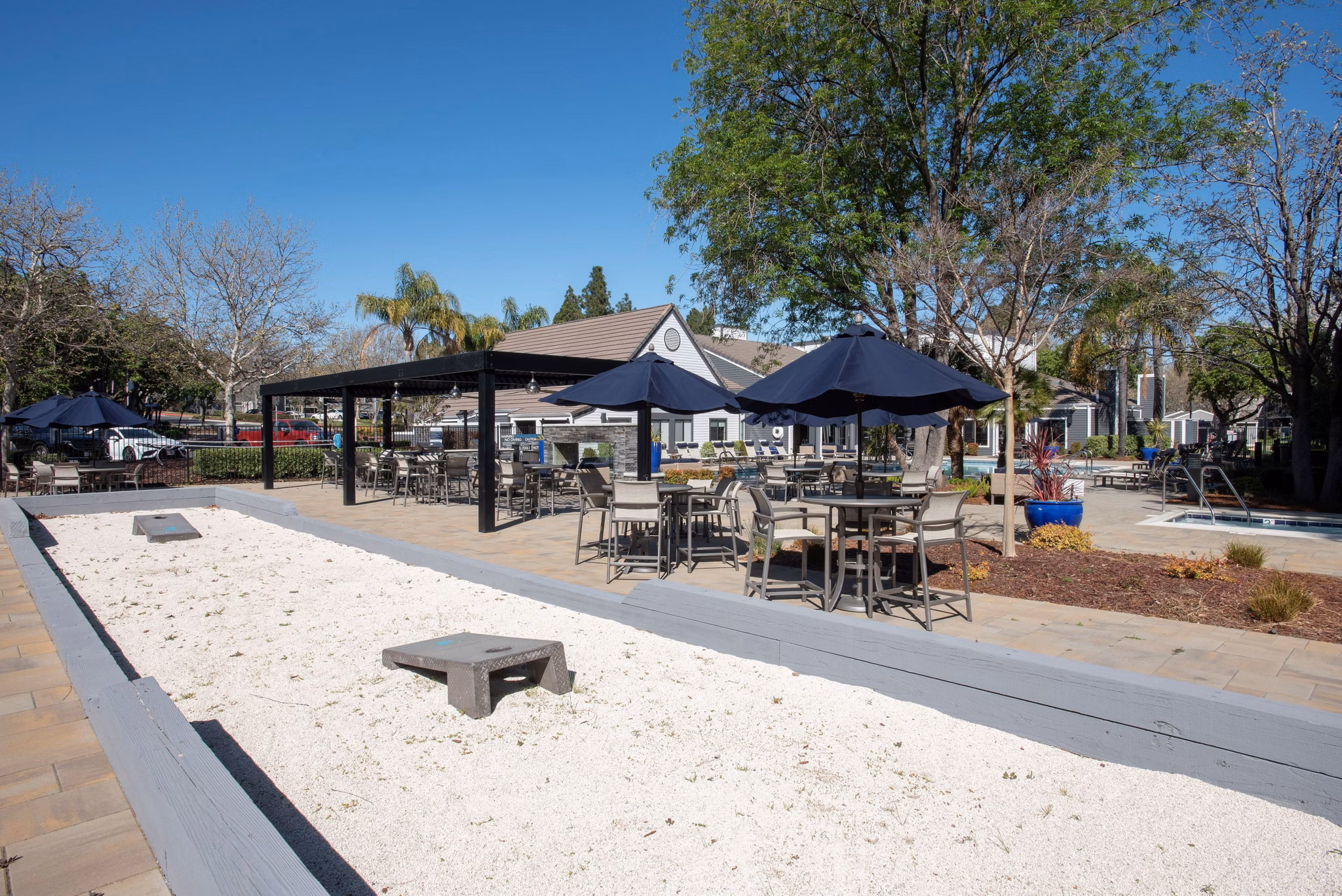 grill area at Kirker Creek Apartments