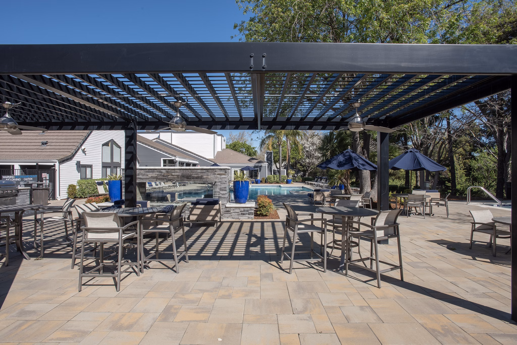 grill area at Kirker Creek Apartments