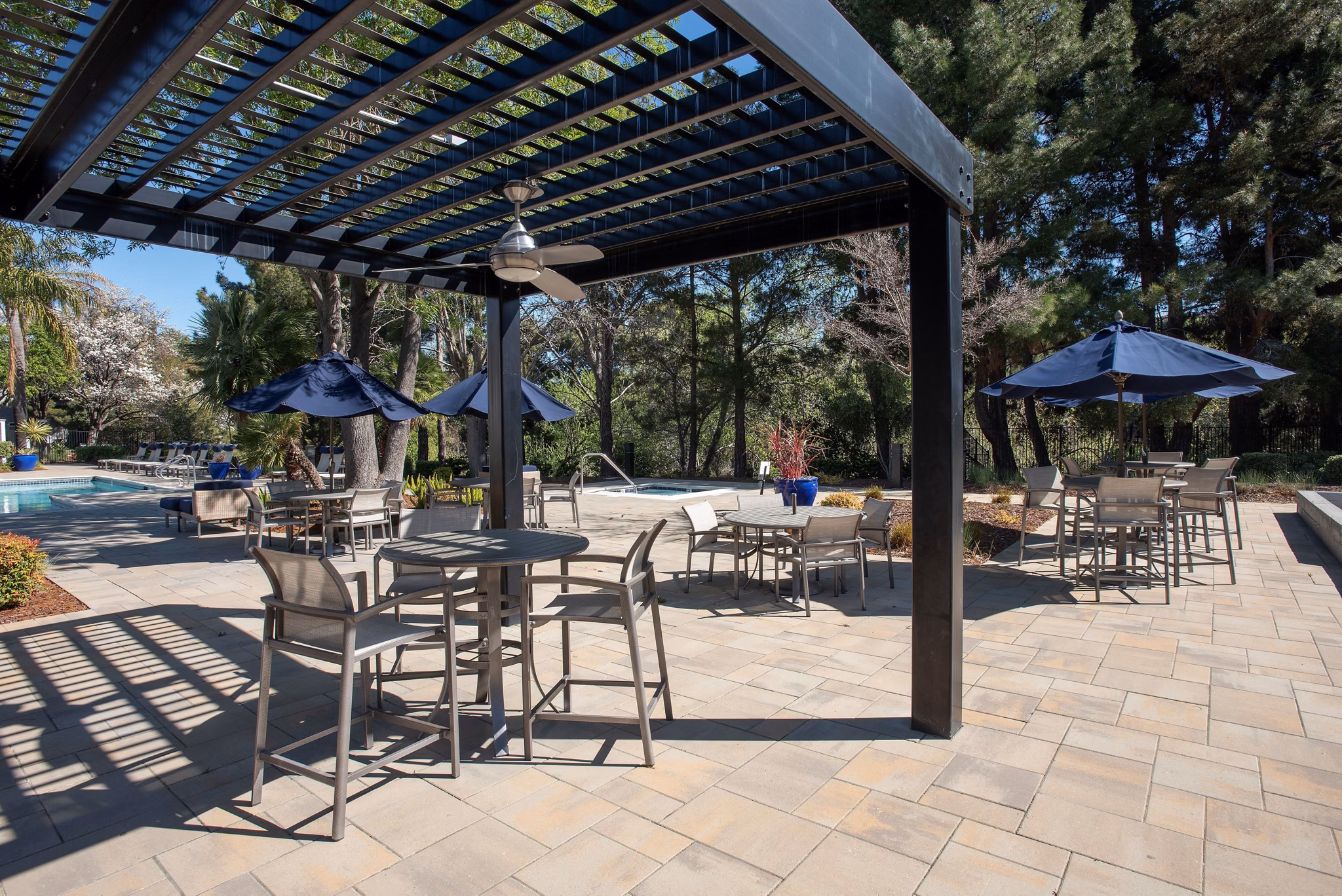 grill area at Kirker Creek Apartments