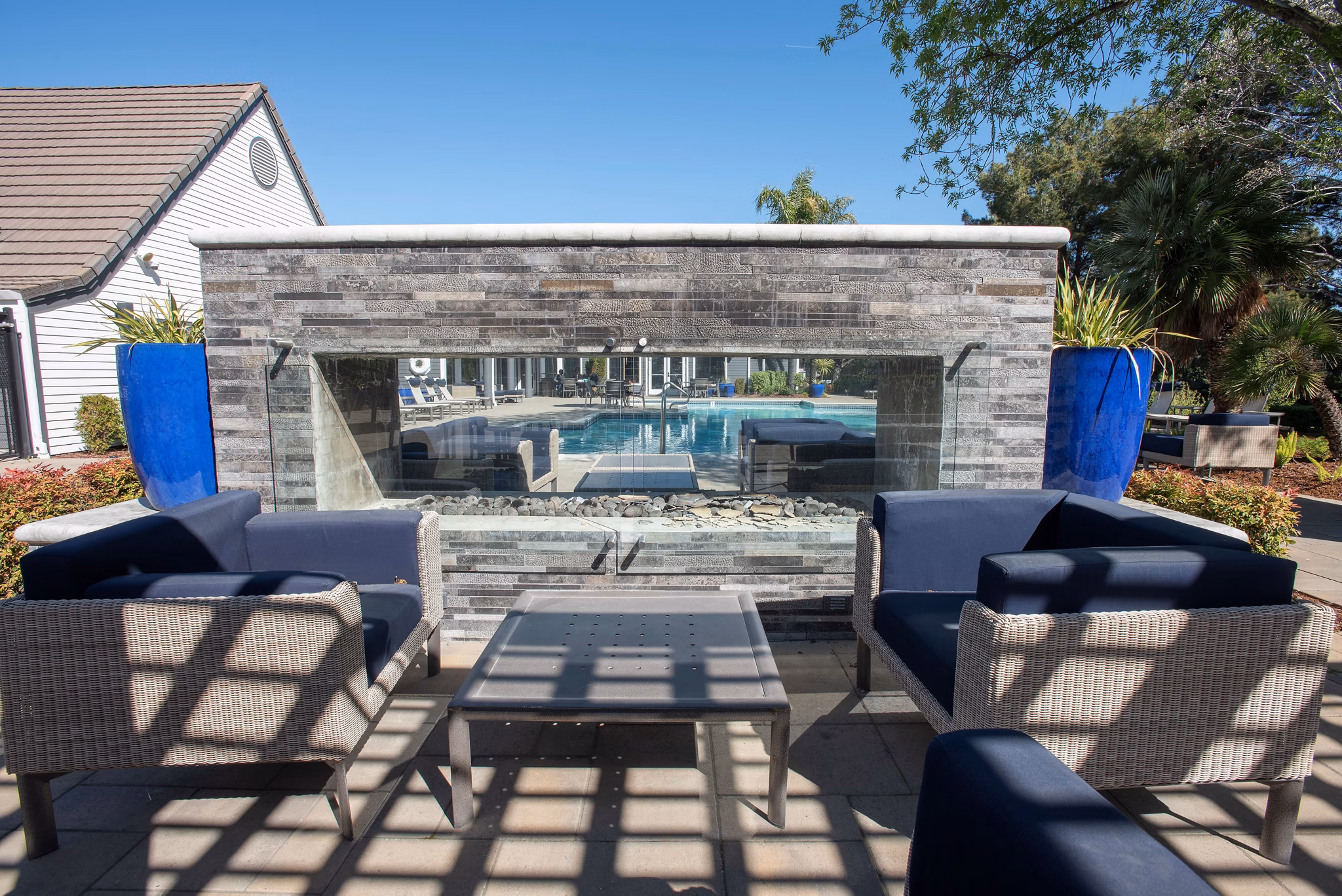 grill area at Kirker Creek Apartments