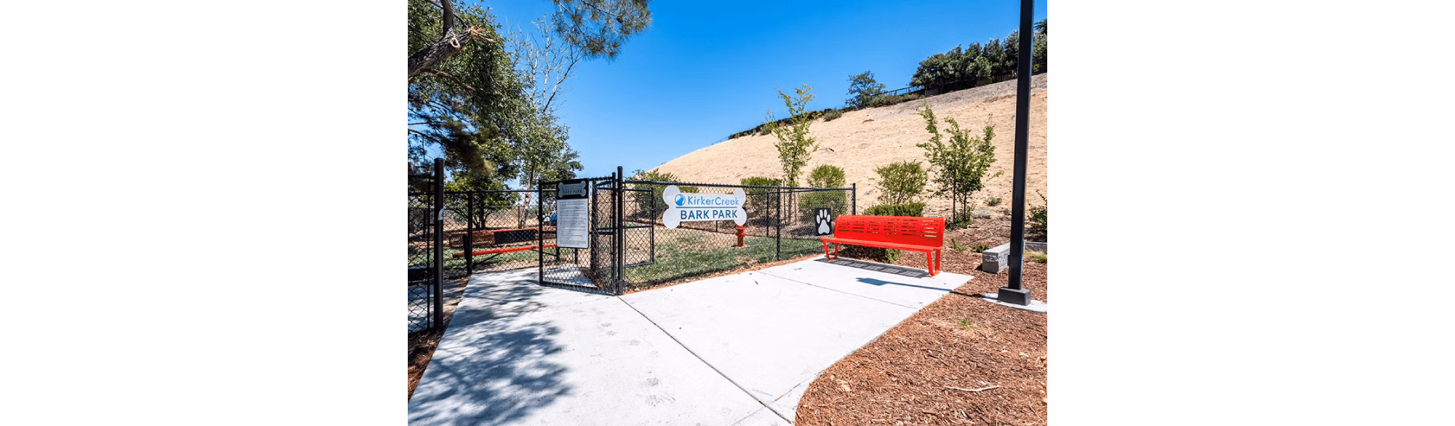 dog park at Kirker Creek Apartments