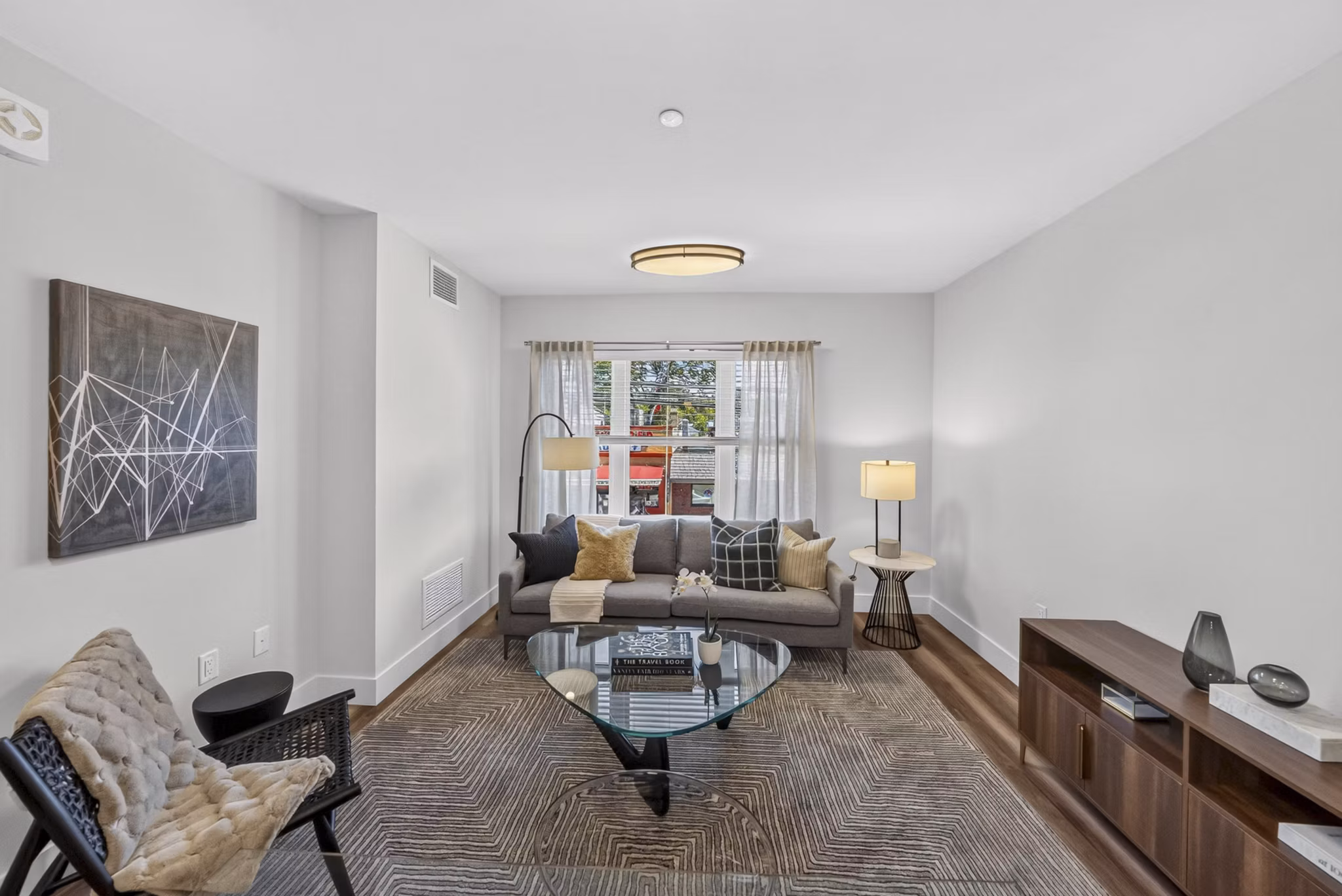 Living Room at The Park at Fords Corner Apartments