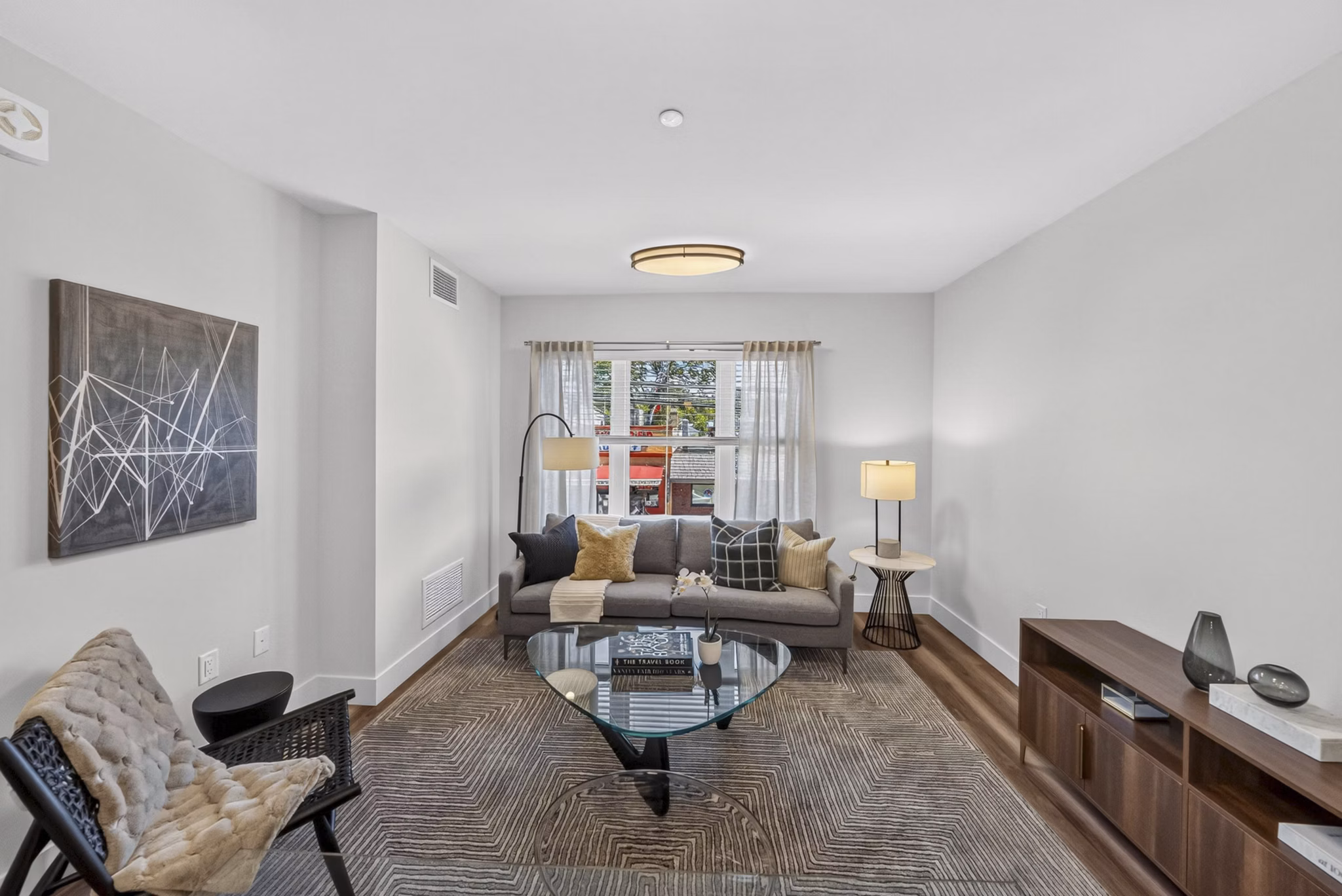 Living Room at The Park at Fords Corner Apartments