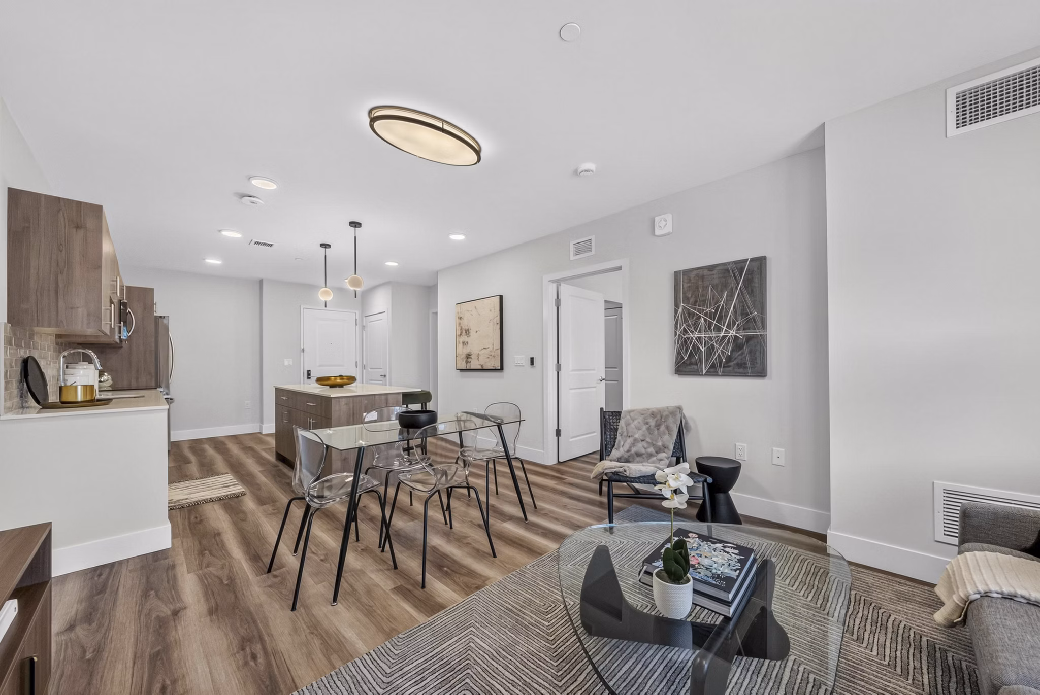 Living Room at The Park at Fords Corner Apartments