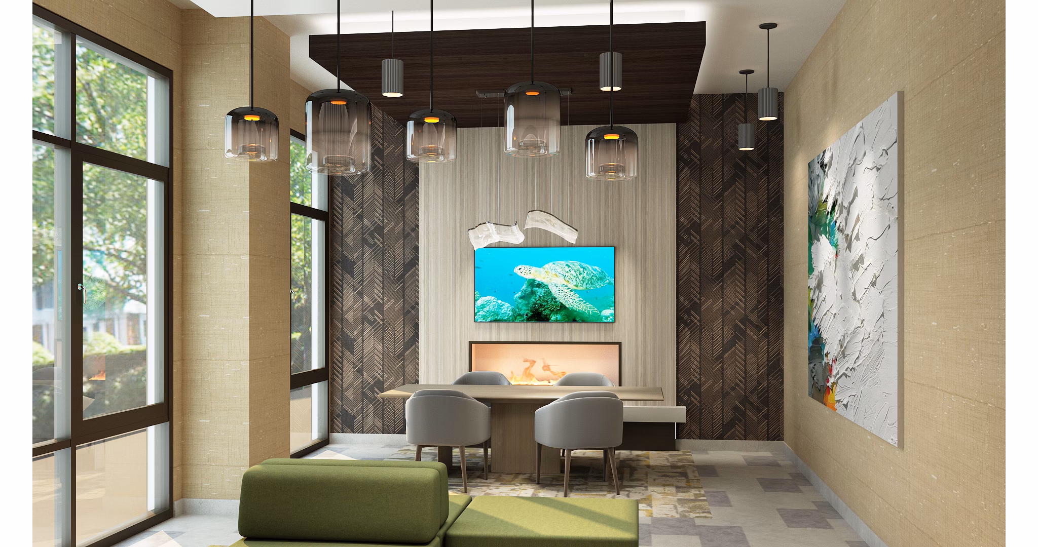 clubhouse at The Park at Fords Corner Apartments 