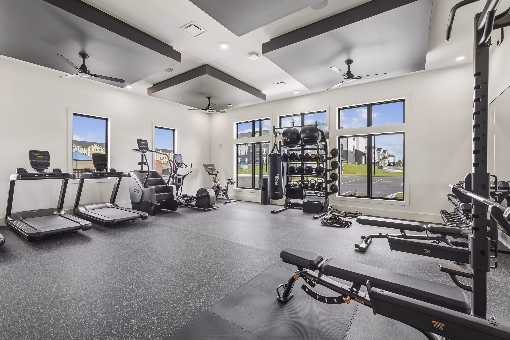 fitness center at Alta Rowe Apartments