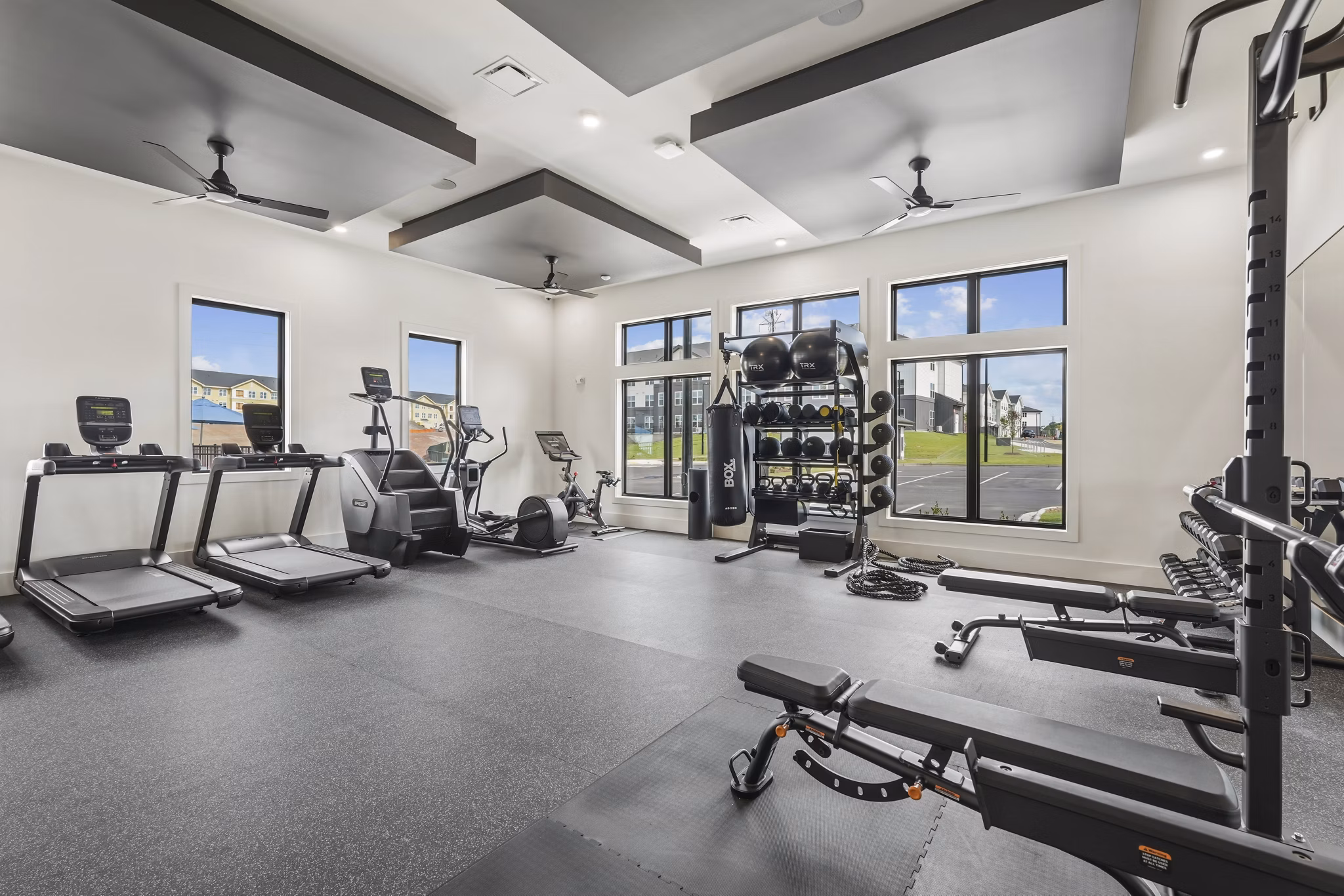 fitness center at Alta Rowe Apartments