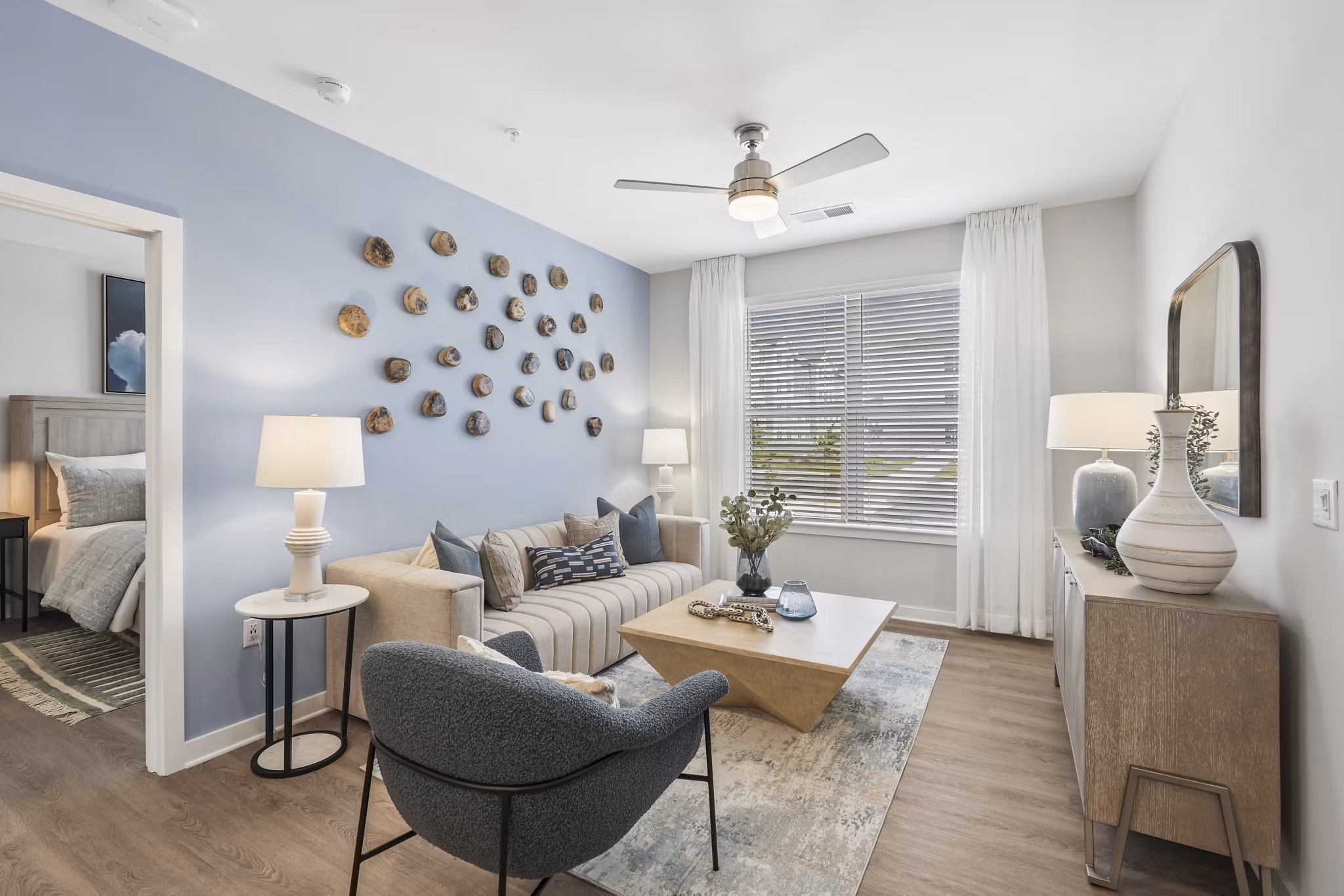 living room at Alta Rowe Apartments