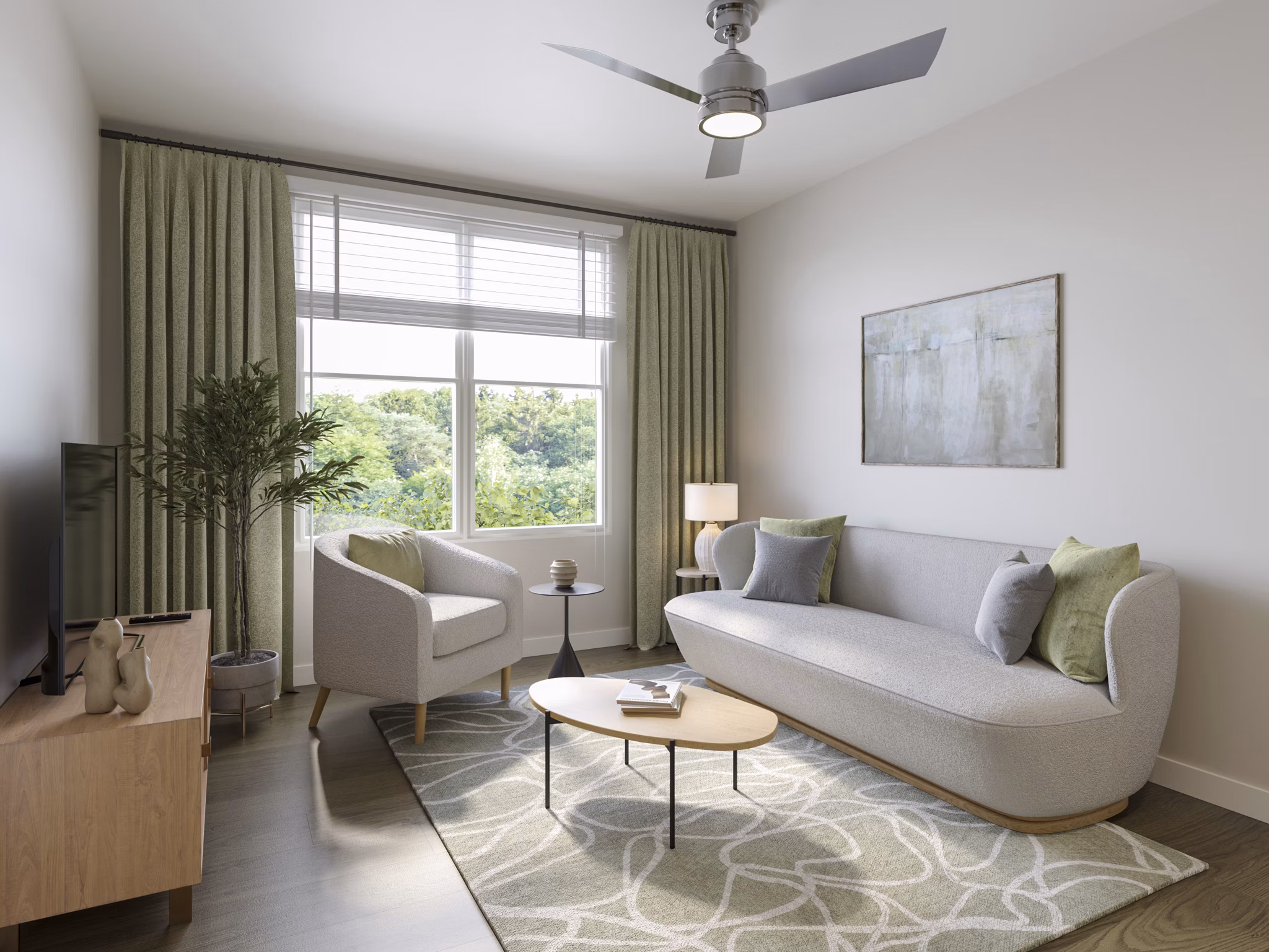 living room at Alta Rowe Apartments 