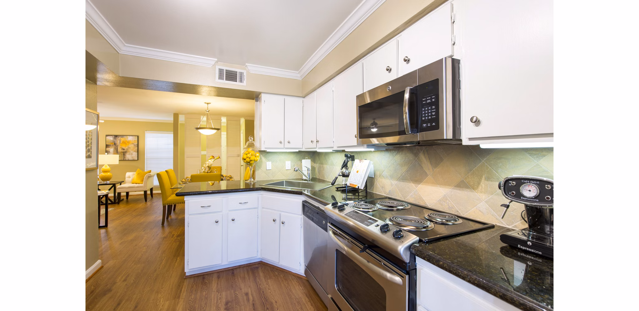 kitchen at Memorial Creole Apartments