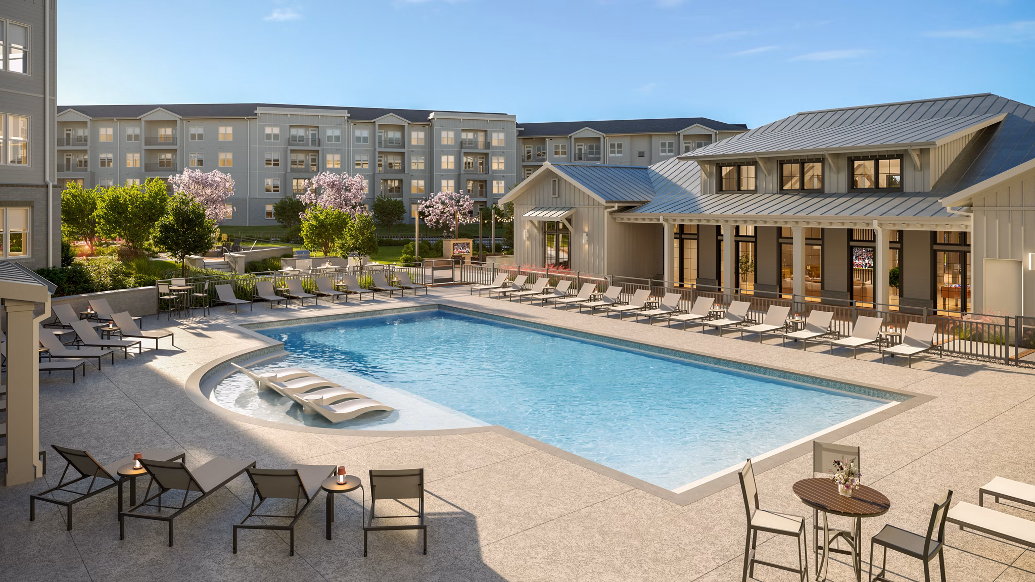 pool at The Henley Apartments 