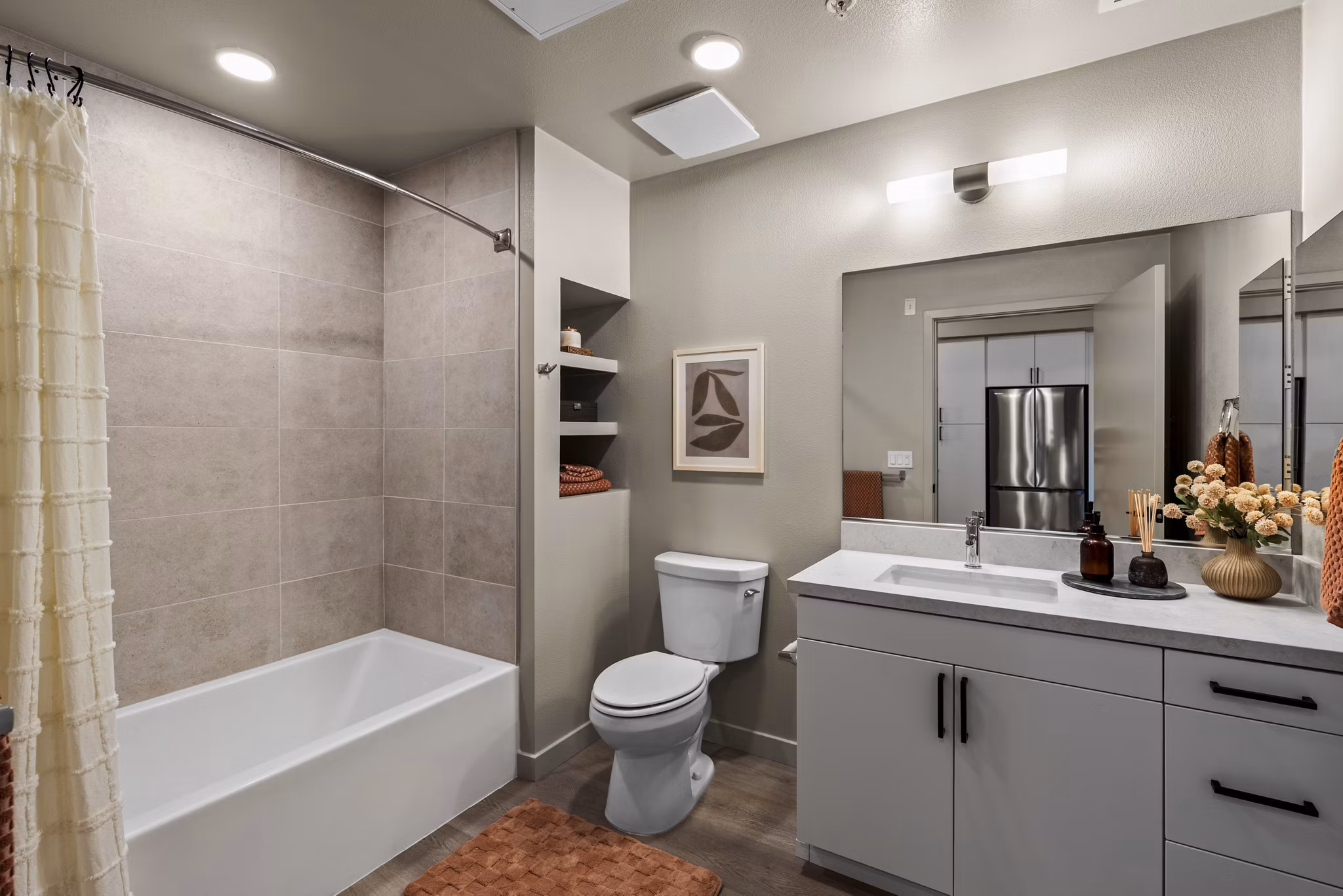 Bathroom at The Landing Apartments