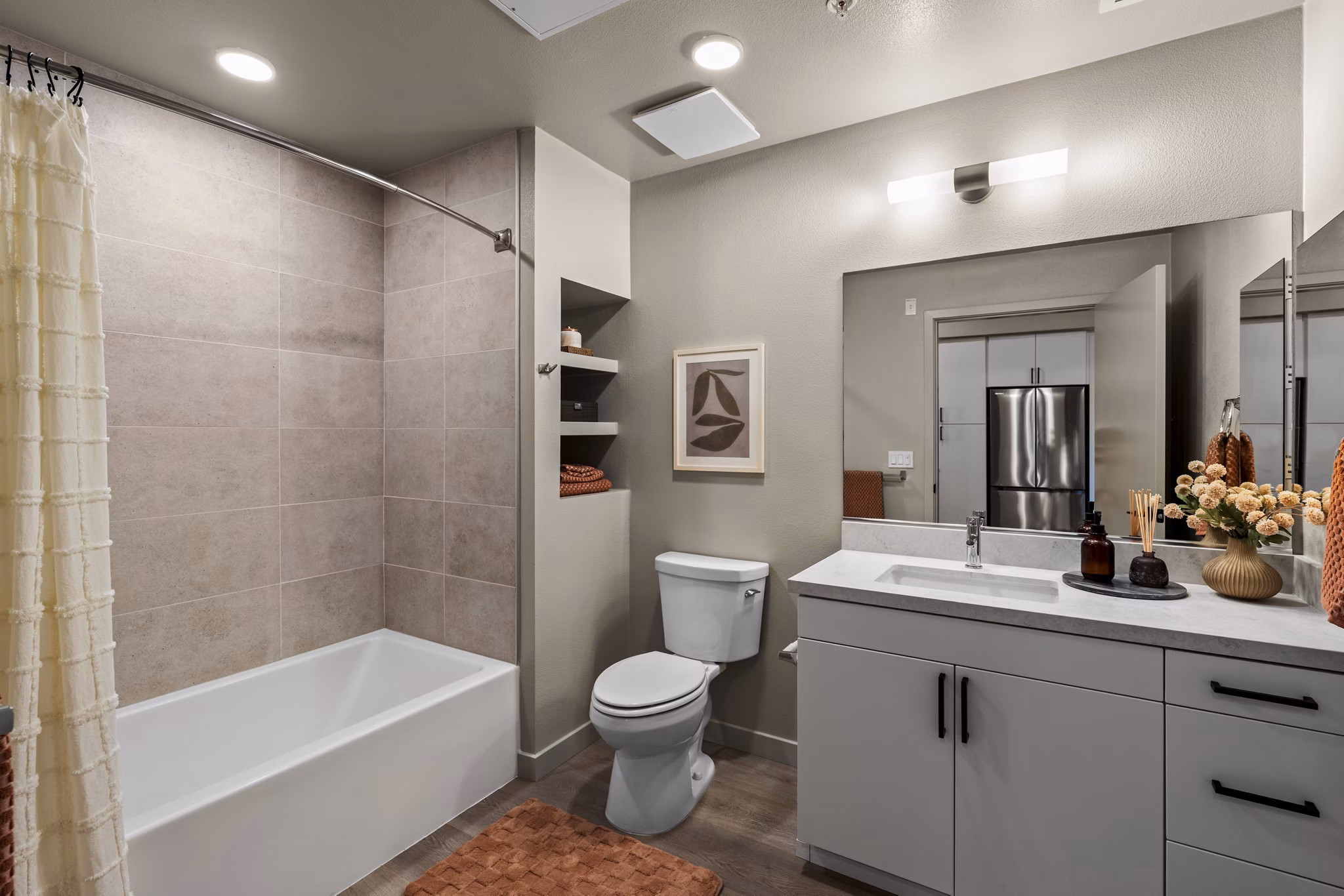 Bathroom at The Landing Apartments