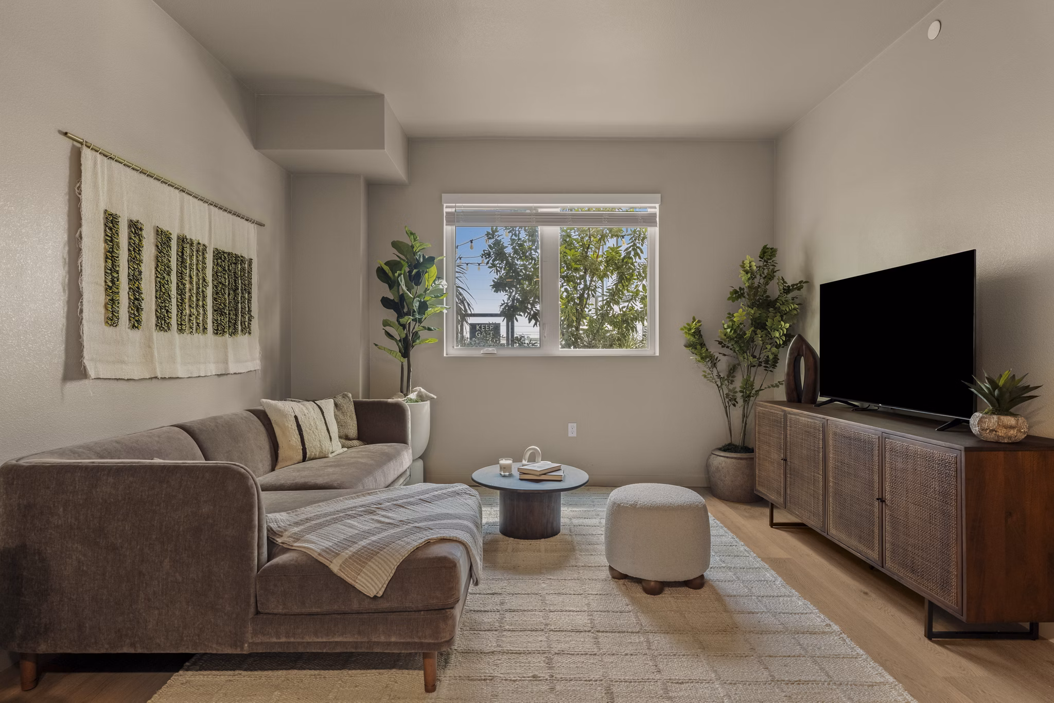 Living Room at The Landing Apartments