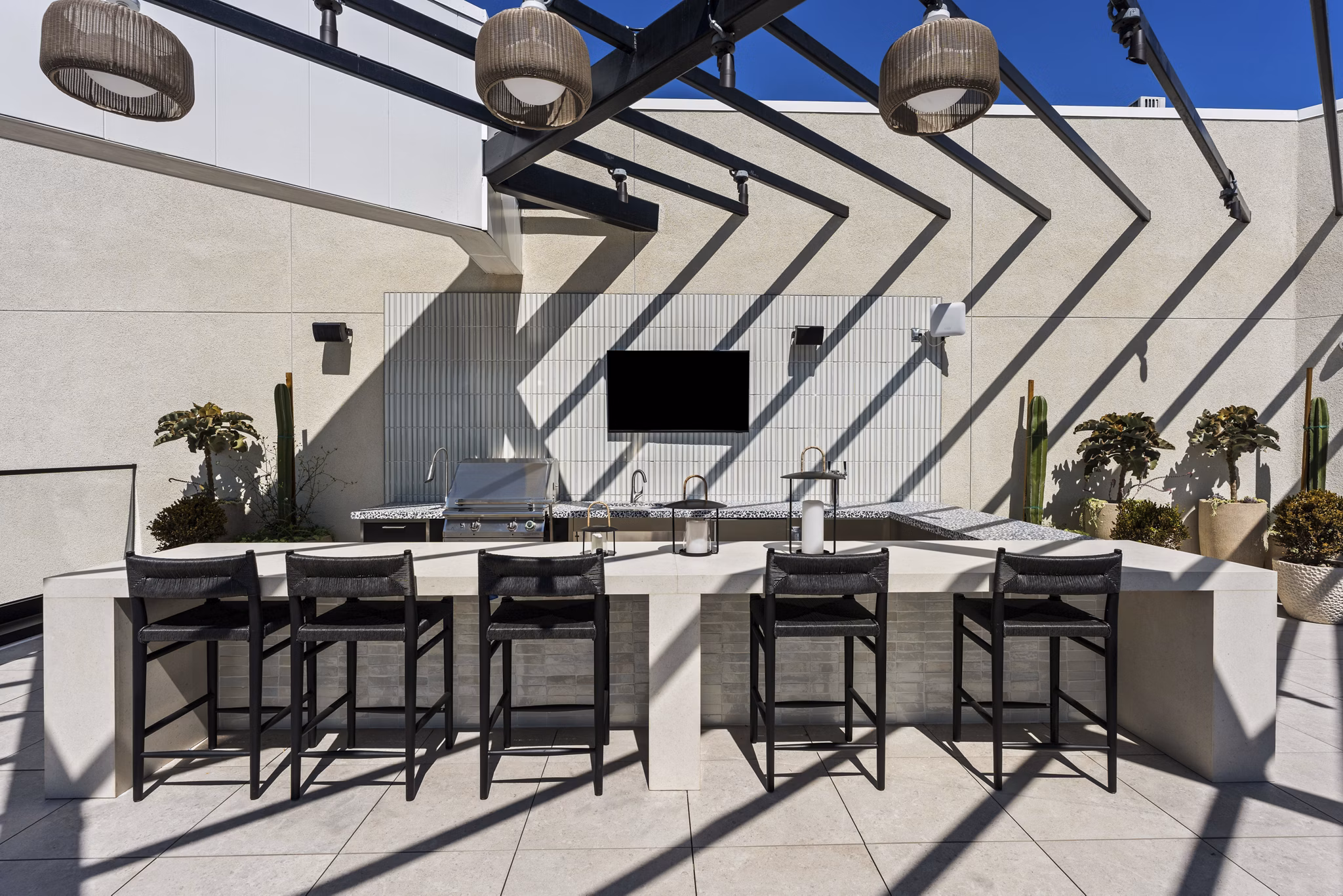Patio at The Landing Apartments